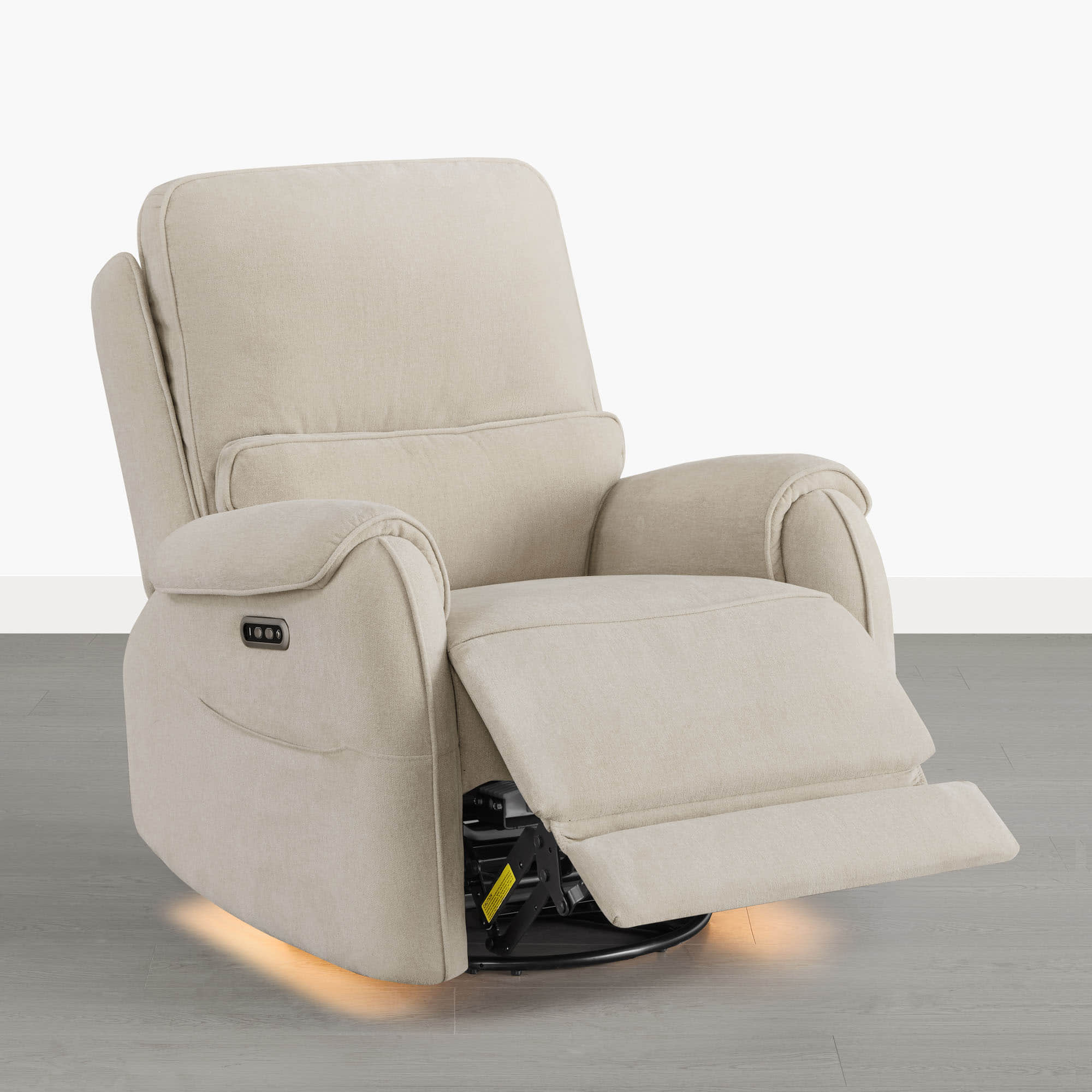 Alicia Power Swivel Nursery Glider Recliner with Nightlight - Image 33