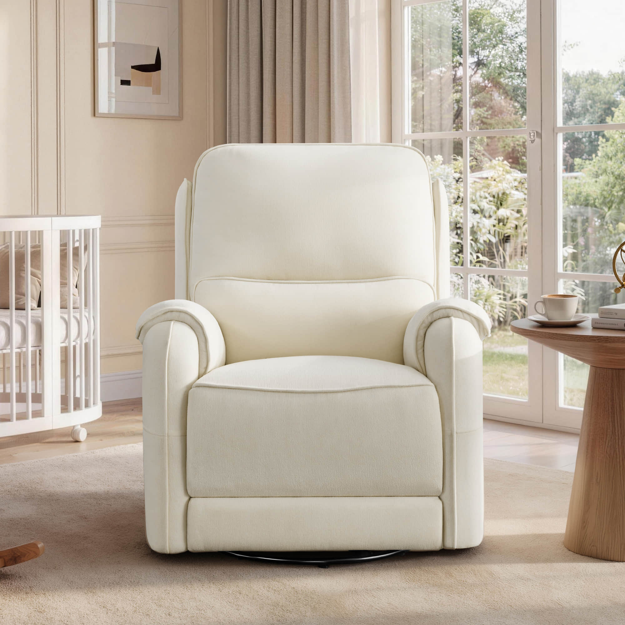 Alicia Power Swivel Nursery Glider Recliner with Nightlight - Image 5