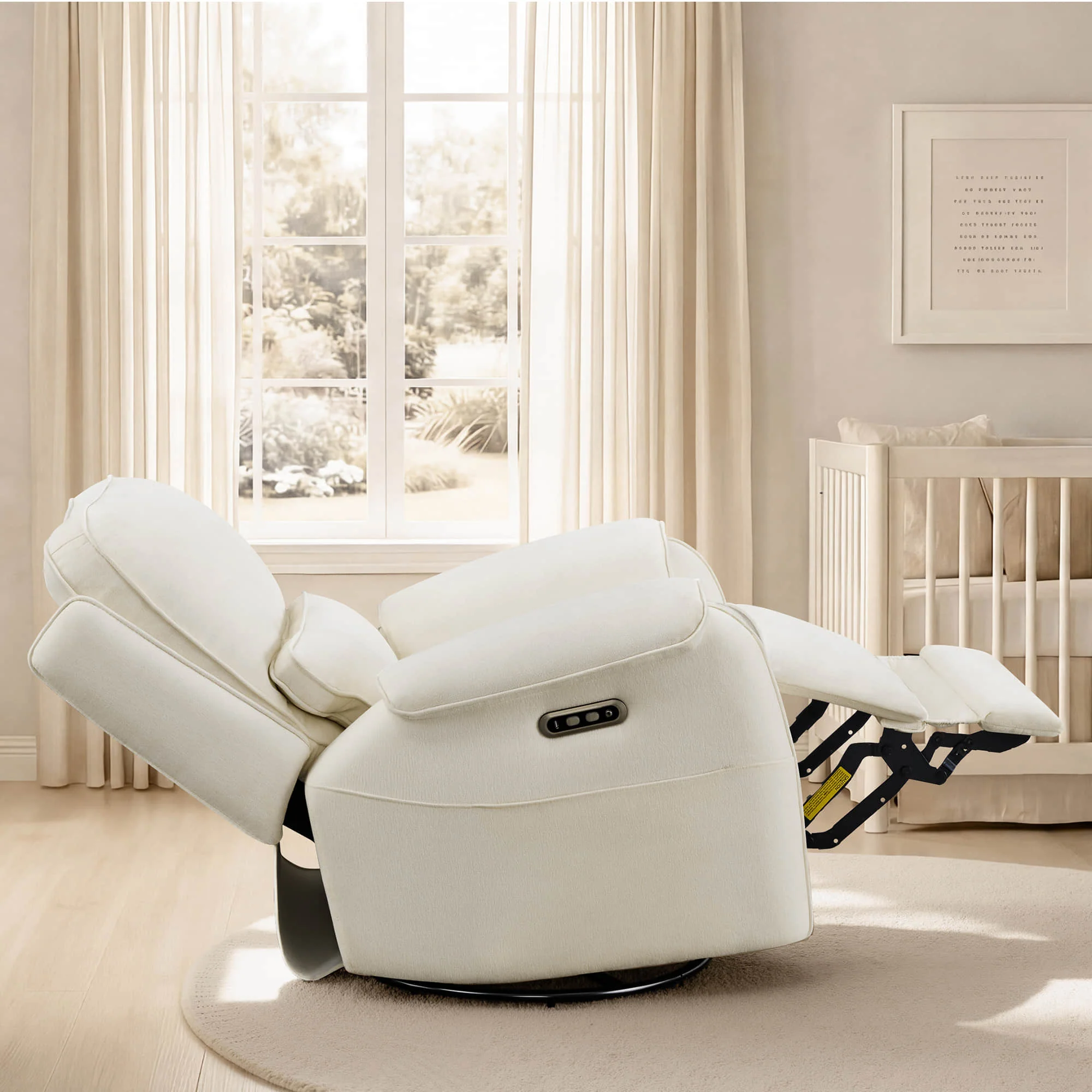 Alicia Power Swivel Nursery Glider Recliner with Nightlight - Image 7