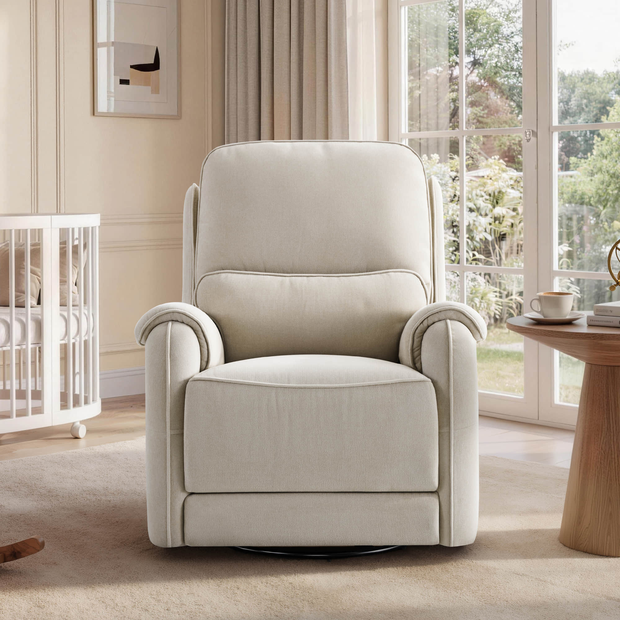 Alicia Power Swivel Nursery Glider Recliner with Nightlight - Image 9