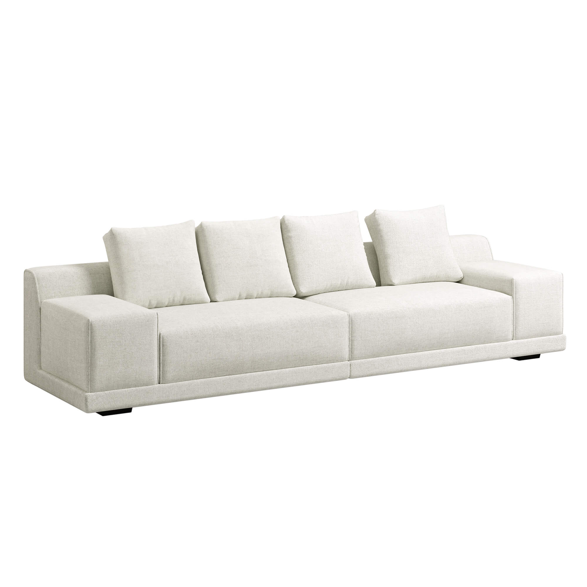 Alora 4-Seater Modern Sofa with Wide Arms - Image 4