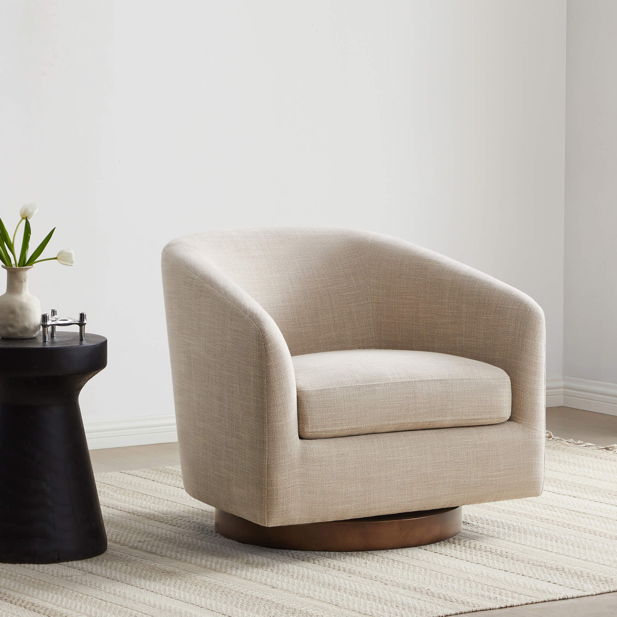 Living Room Bundle | Wren Accent Chair (Set of 2) & Cube Ottoman - Image 13