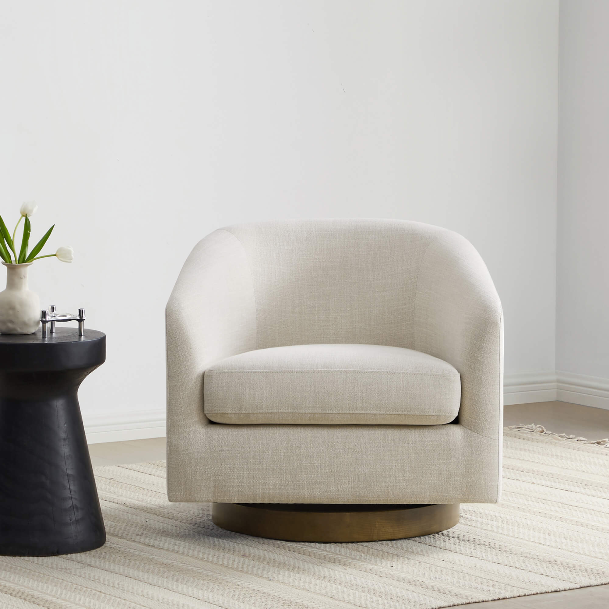 Living Room Bundle | Wren Accent Chair (Set of 2) & Cube Ottoman - Image 5