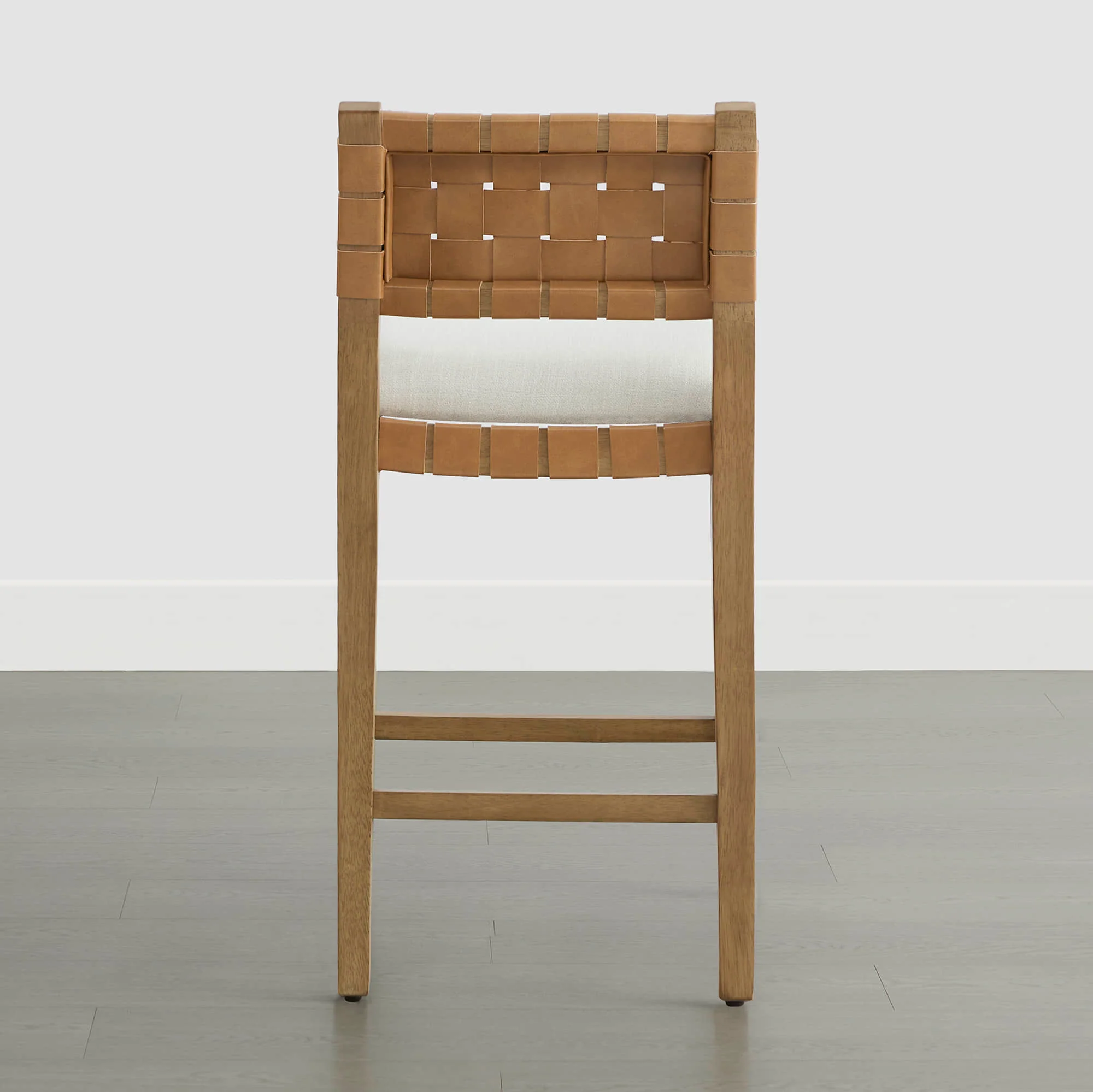 Aries Mid-century Modern Handwoven Counter Stool - Image 10