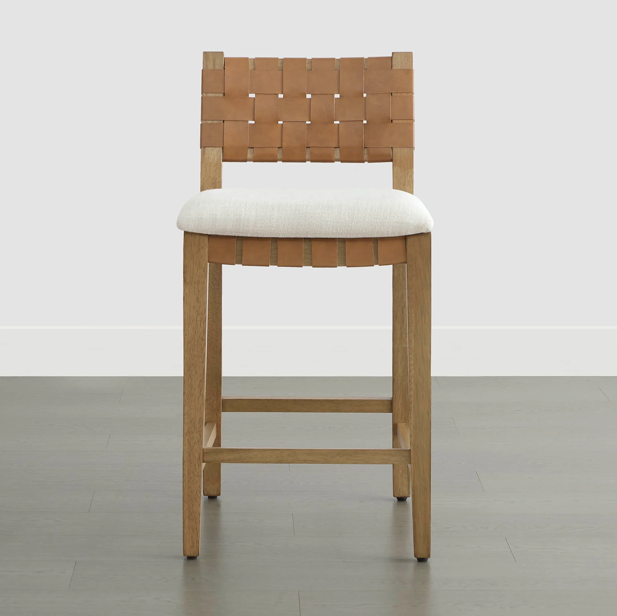 Aries Mid-century Modern Handwoven Counter Stool - Image 7
