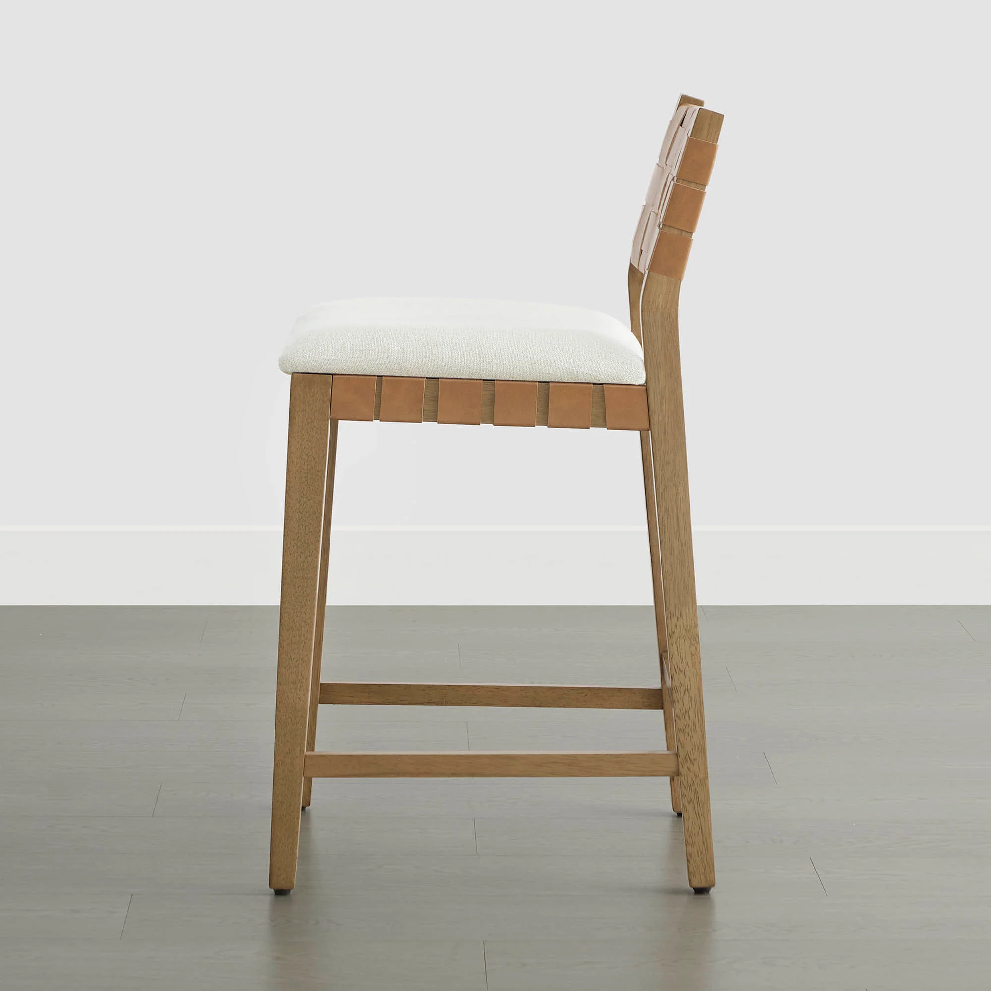 Aries Mid-century Modern Handwoven Counter Stool - Image 8