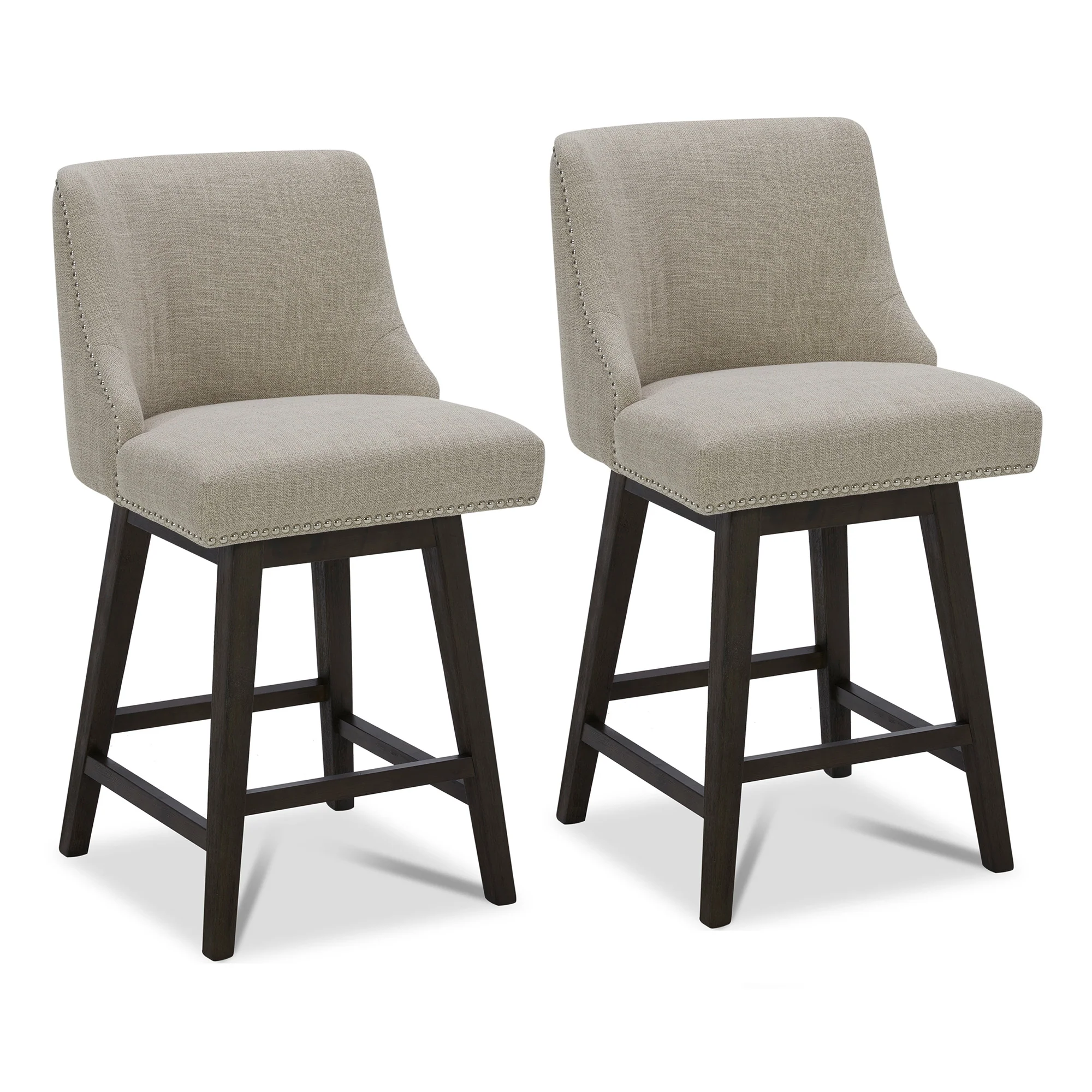 Asher Swivel Nailhead Trim Bar & Counter Stools - Image 148