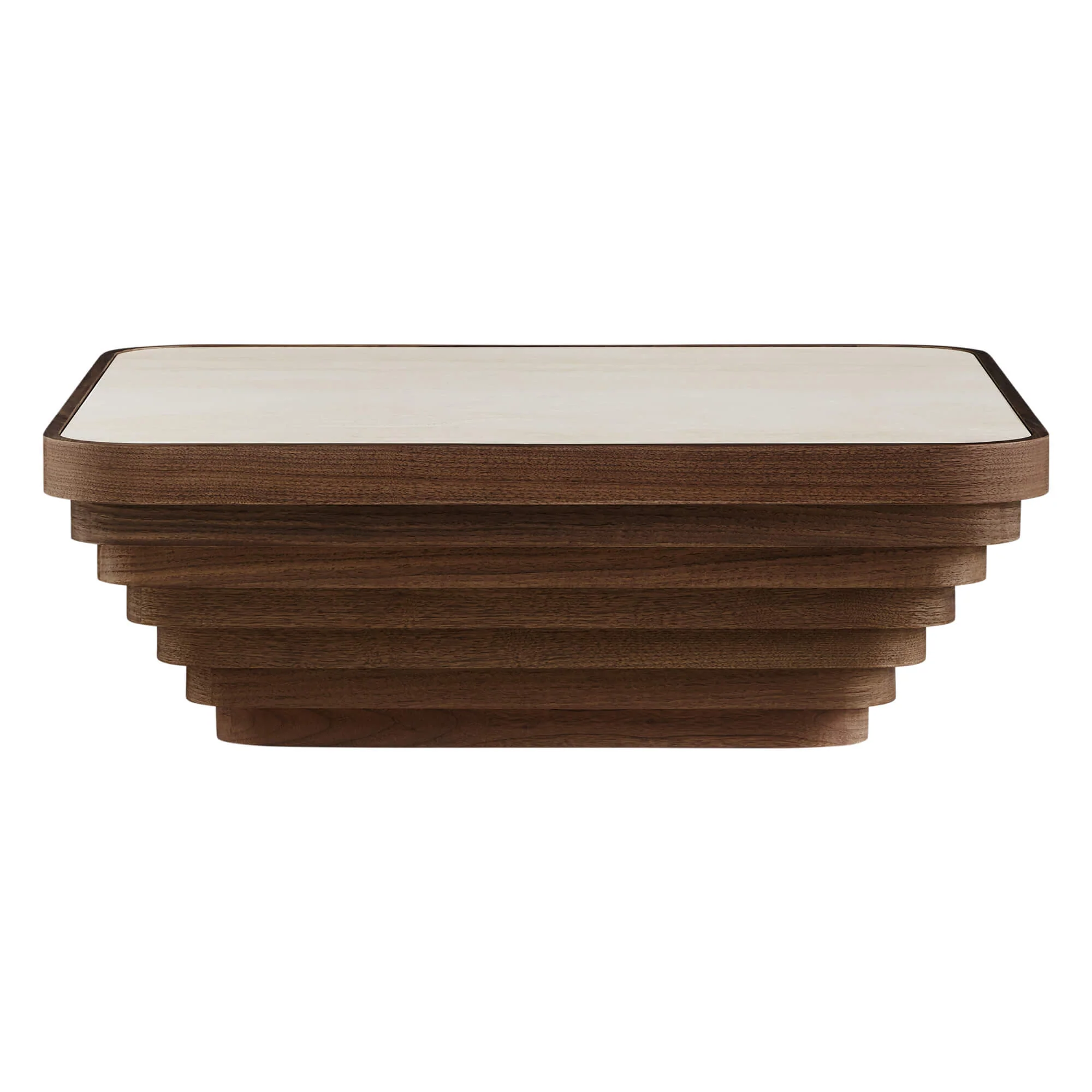 Aso Drum Wood Coffee Table with Sintered Stone - Image 9