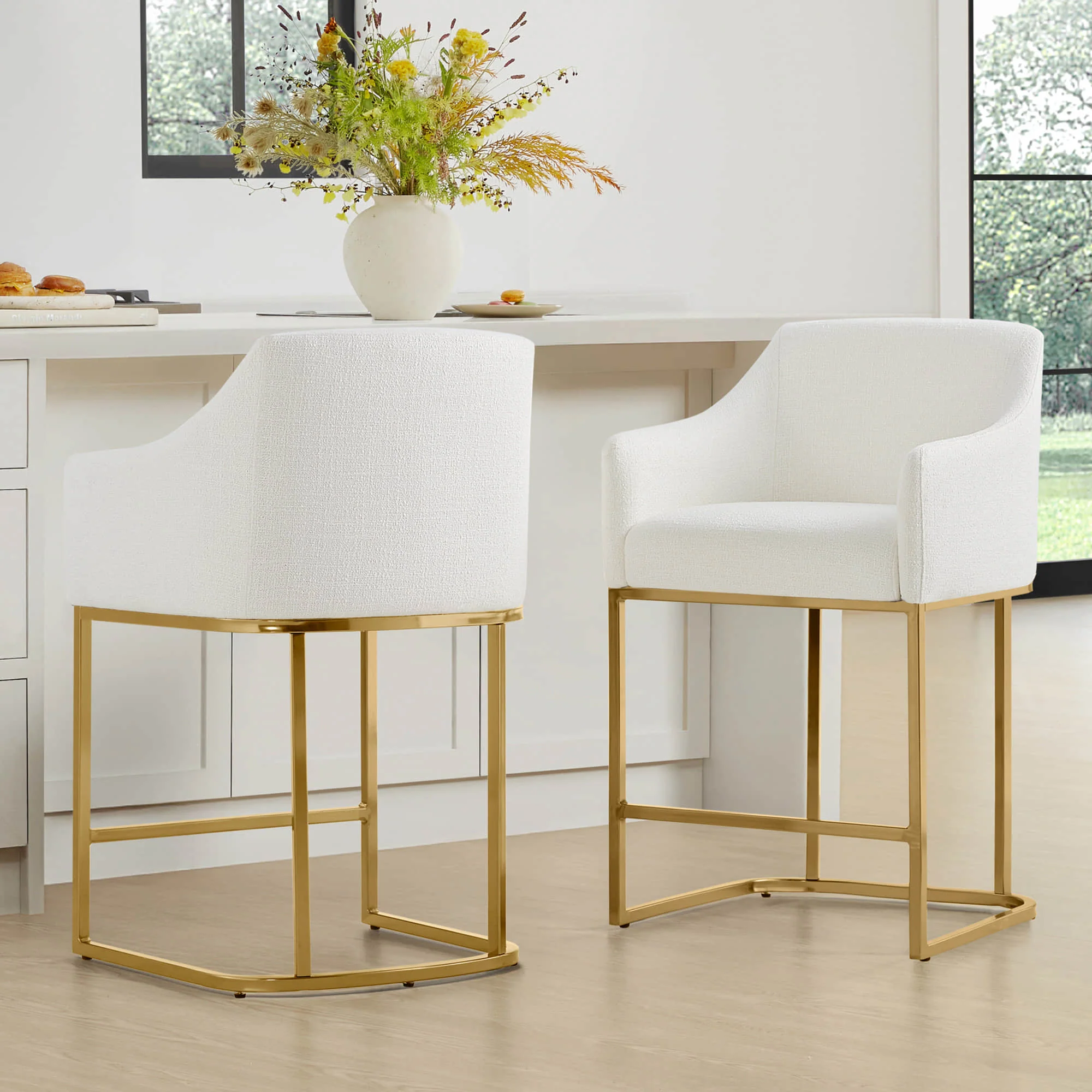 Aubrey Modern Barrel Counter Stools  (Set of 2) - Image 12