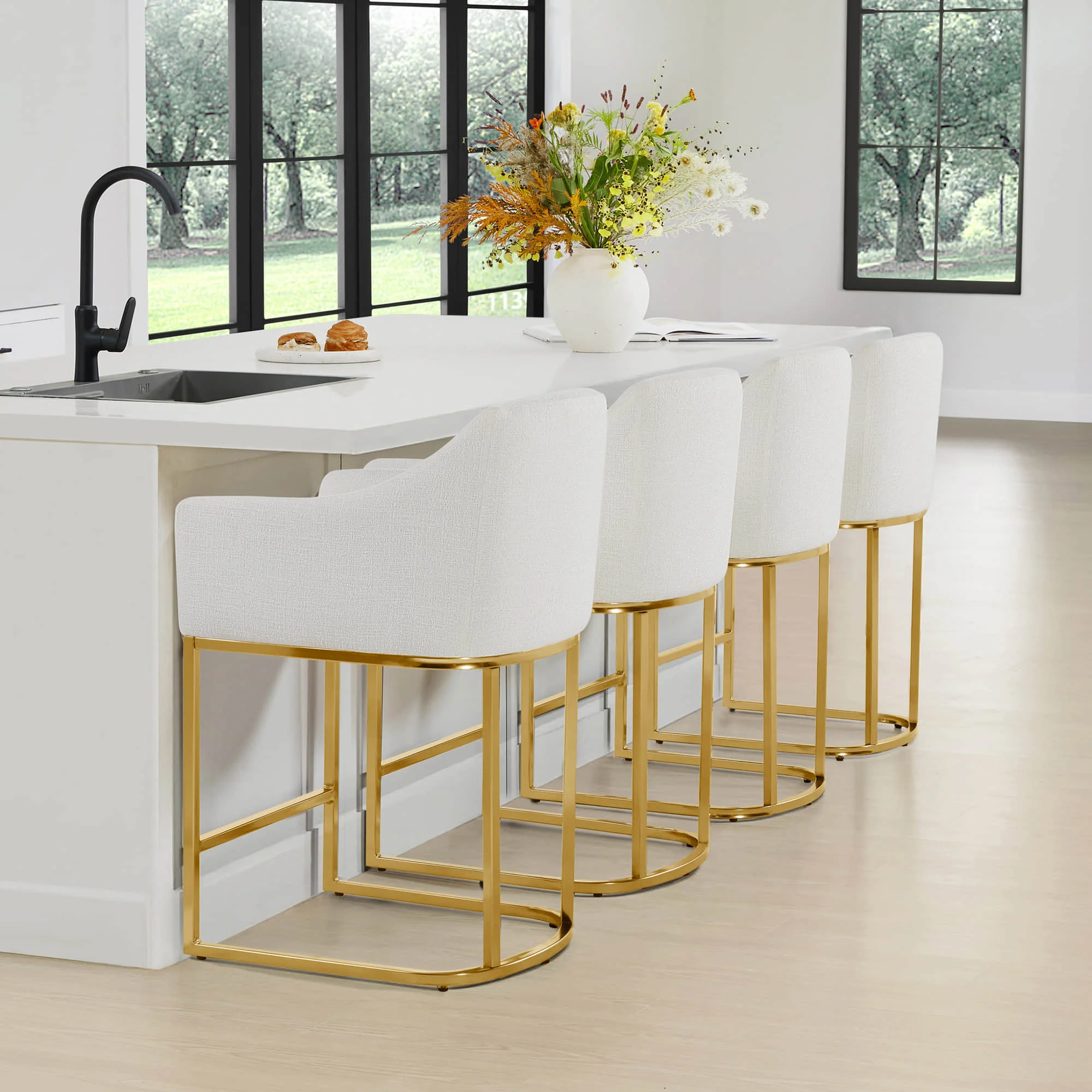 Aubrey Modern Barrel Counter Stools  (Set of 2) - Image 17