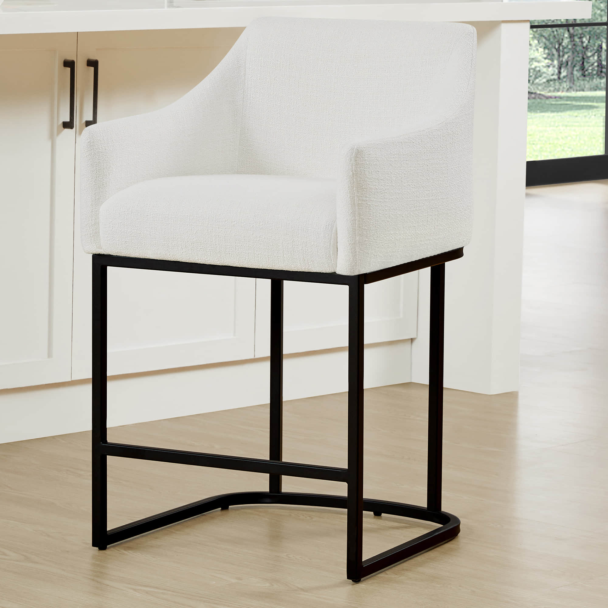 Aubrey Modern Barrel Counter Stools  (Set of 2) - Image 6