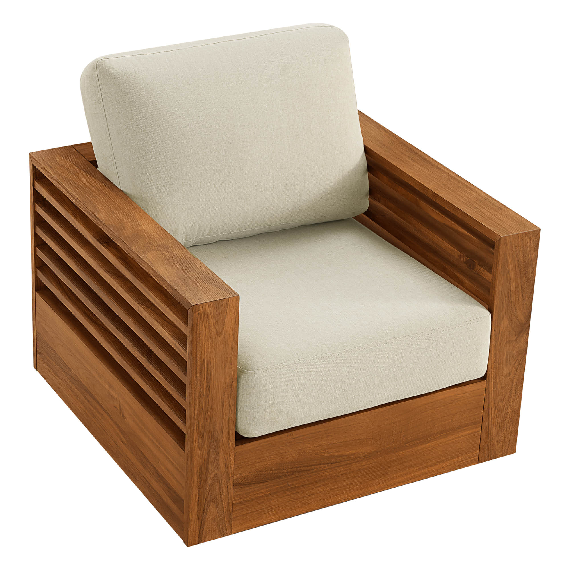 Beatriz Modern Outdoor Acacia Wood Slatted Swivel Bistro Set - Image 23