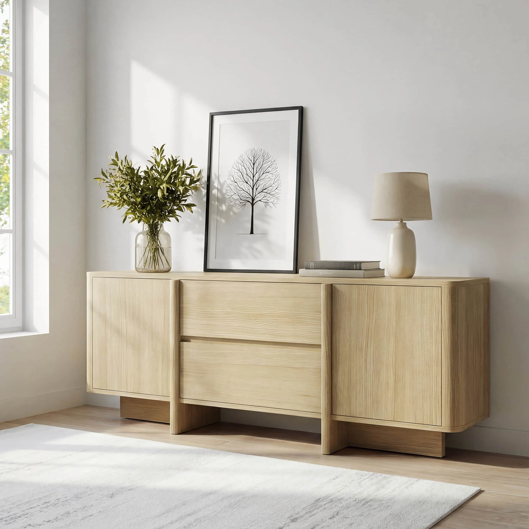 Bennett 62" Modern Arched Wood TV Stand - Image 21