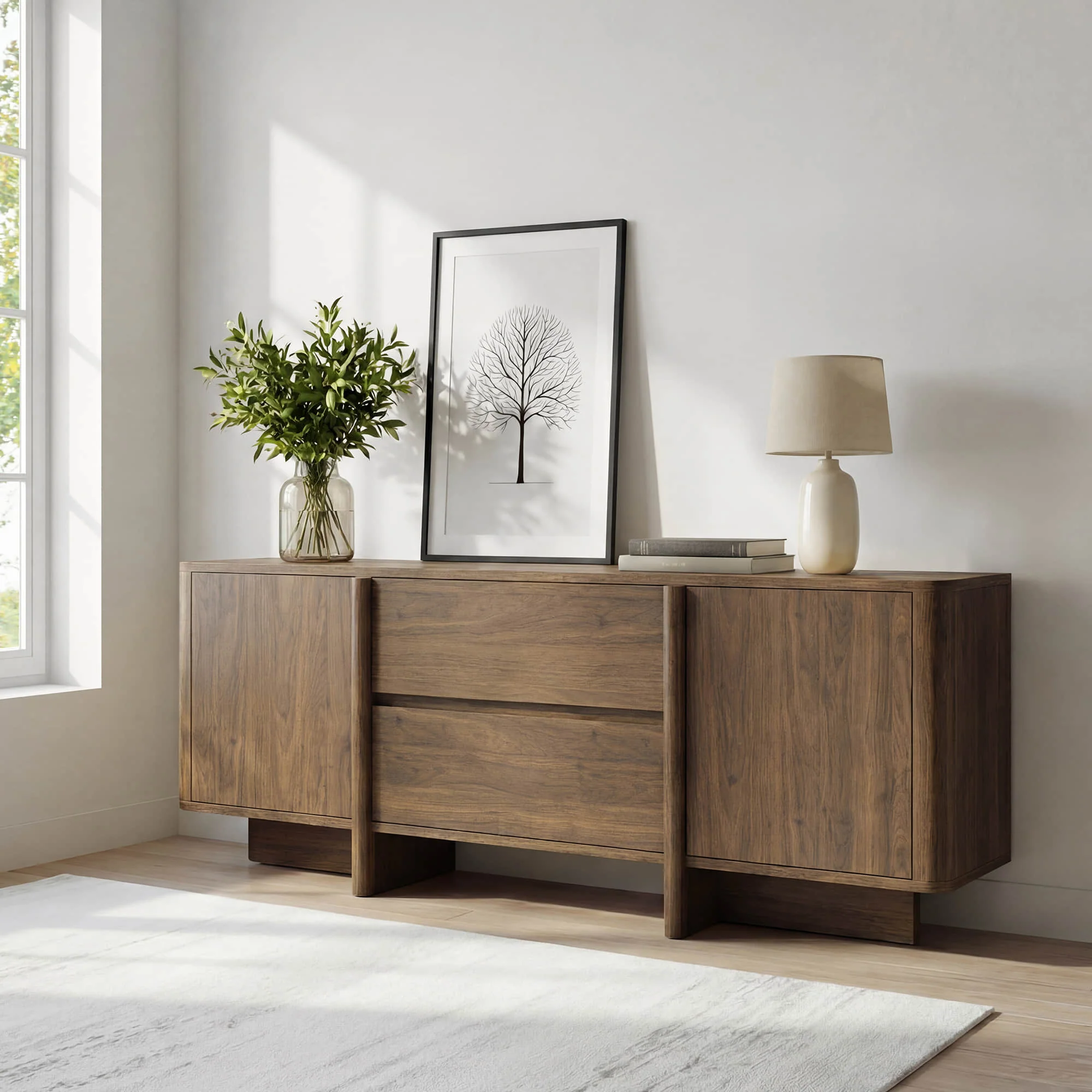 Bennett 62" Modern Arched Wood TV Stand - Image 23
