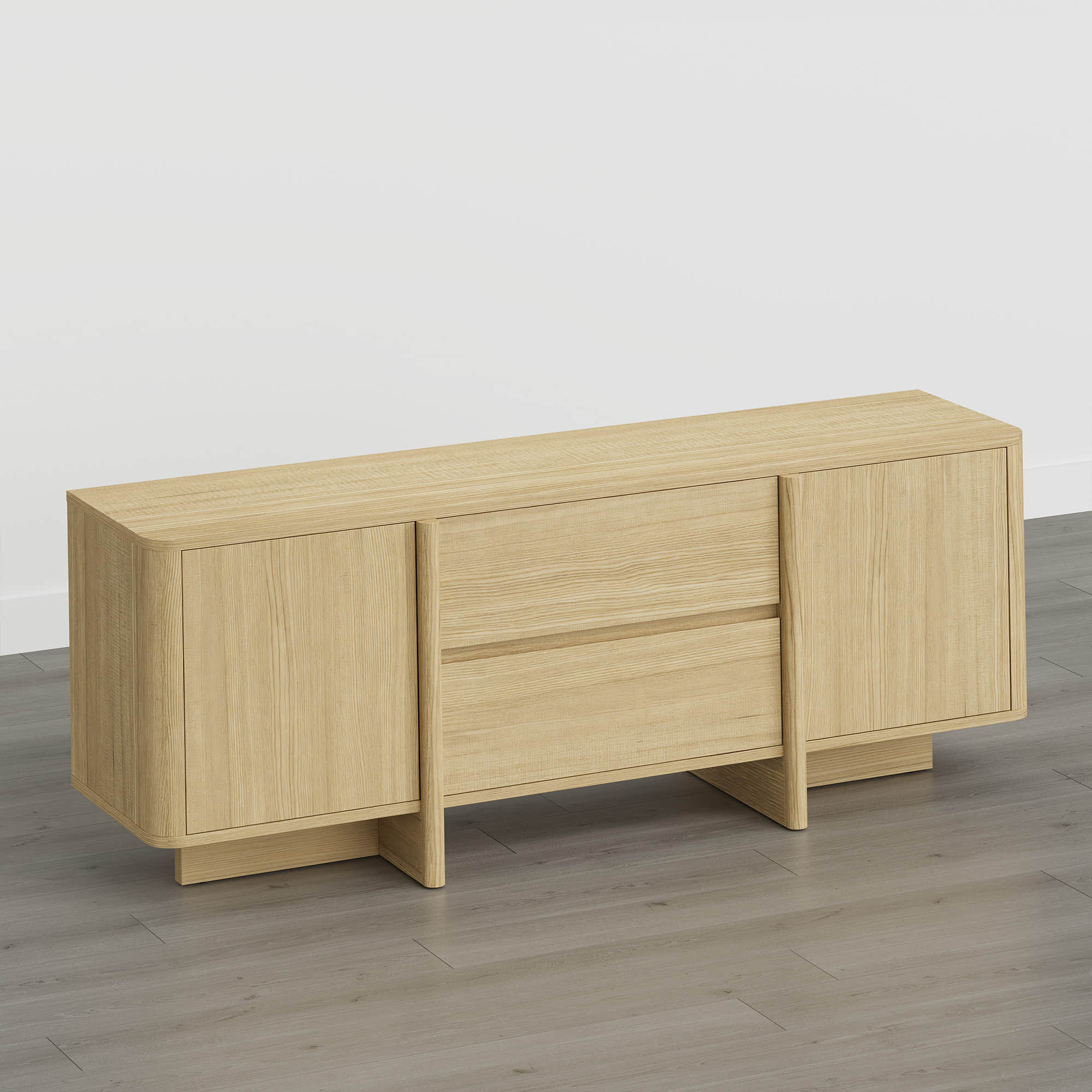 Bennett 62" Modern Arched Wood TV Stand - Image 5