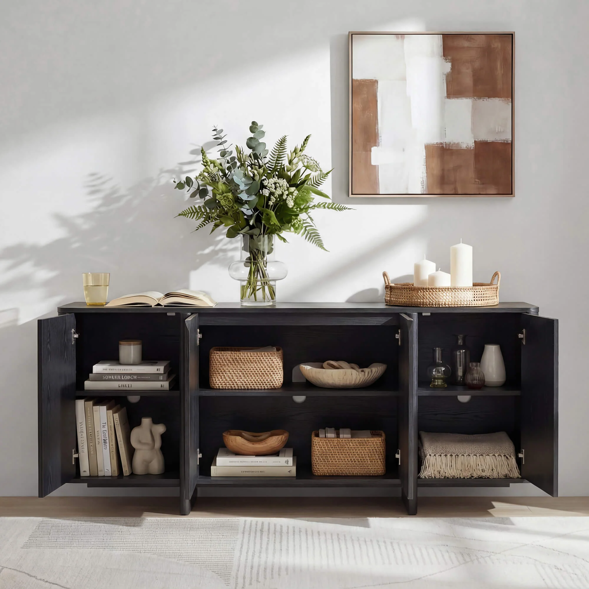 67” Bennett Modern Spacious Multi-Zone Sideboard - Image 2