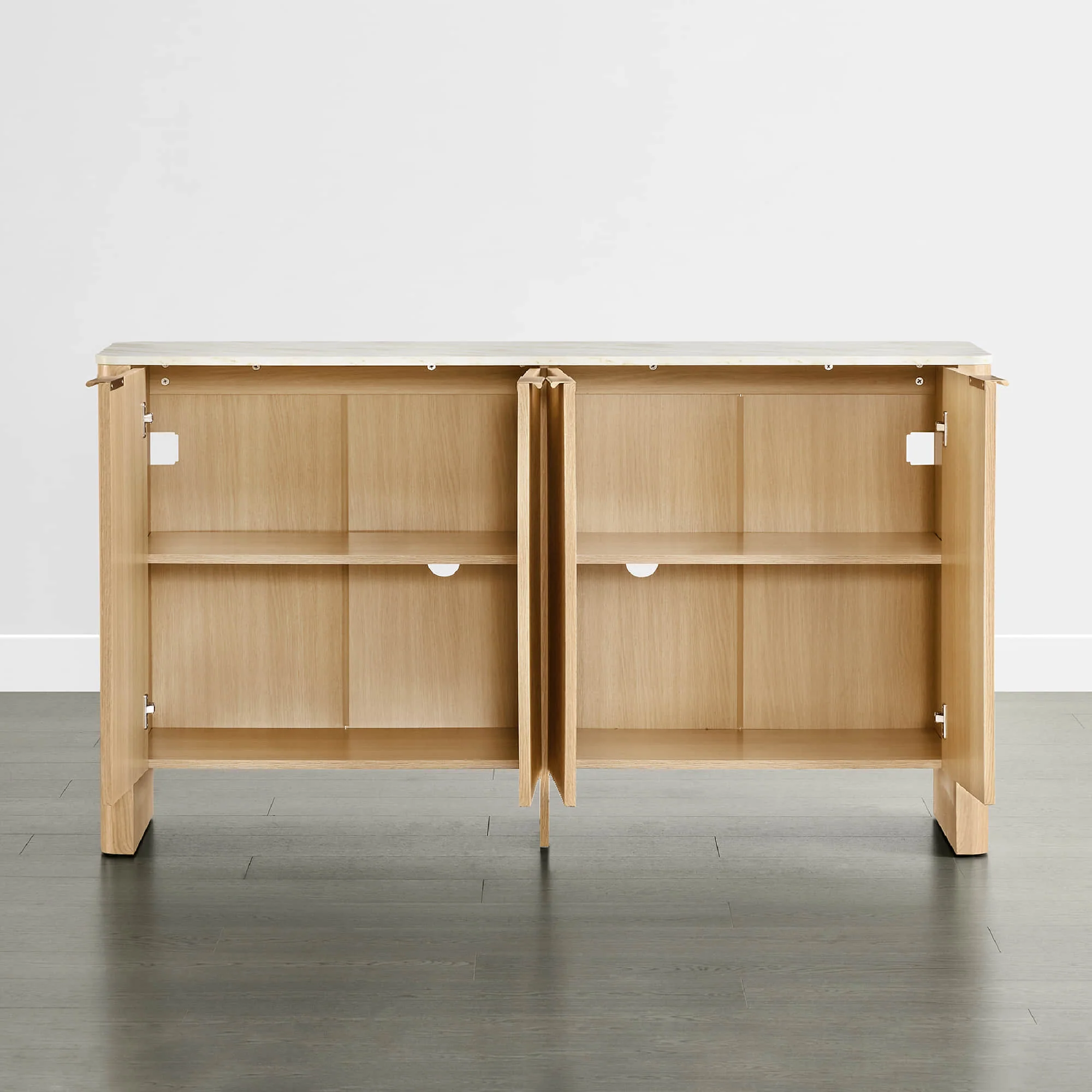 61" Bowen Fluted Wood Sideboard, High-Leg - Image 12