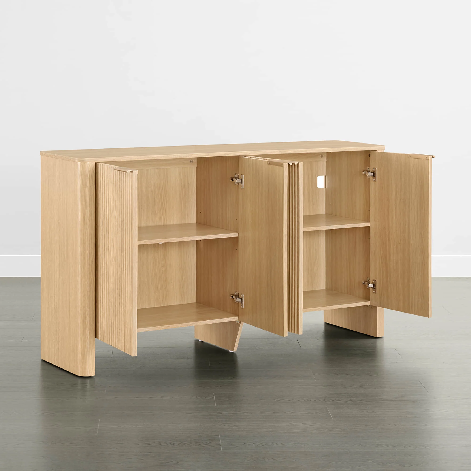 61" Bowen Fluted Wood Sideboard, High-Leg - Image 25
