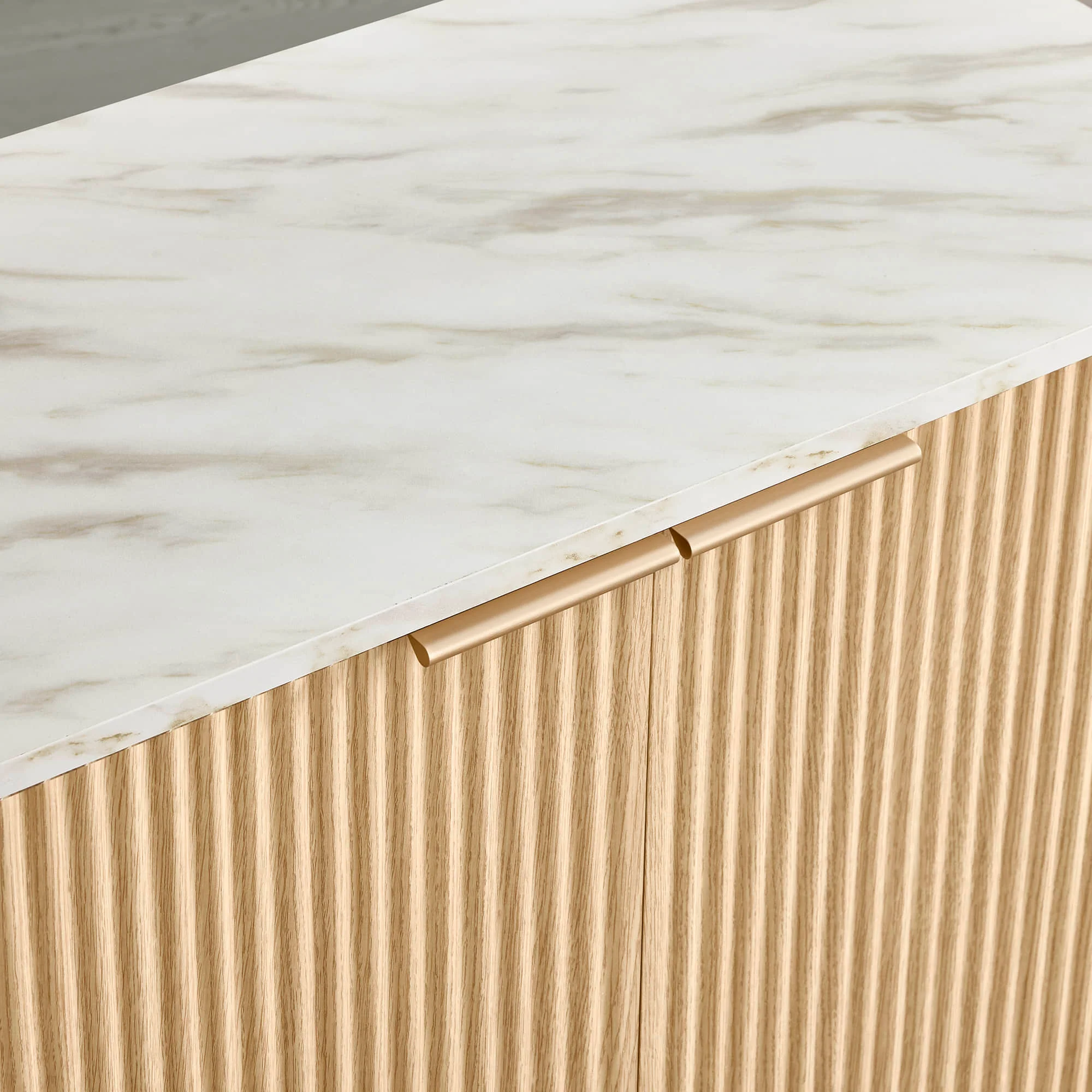 61" Bowen Fluted Wood Sideboard, High-Leg - Image 3