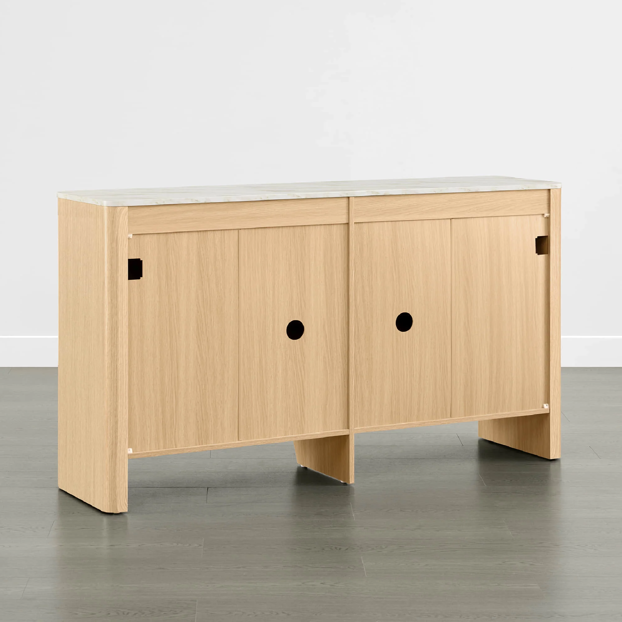 61" Bowen Fluted Wood Sideboard, High-Leg - Image 9
