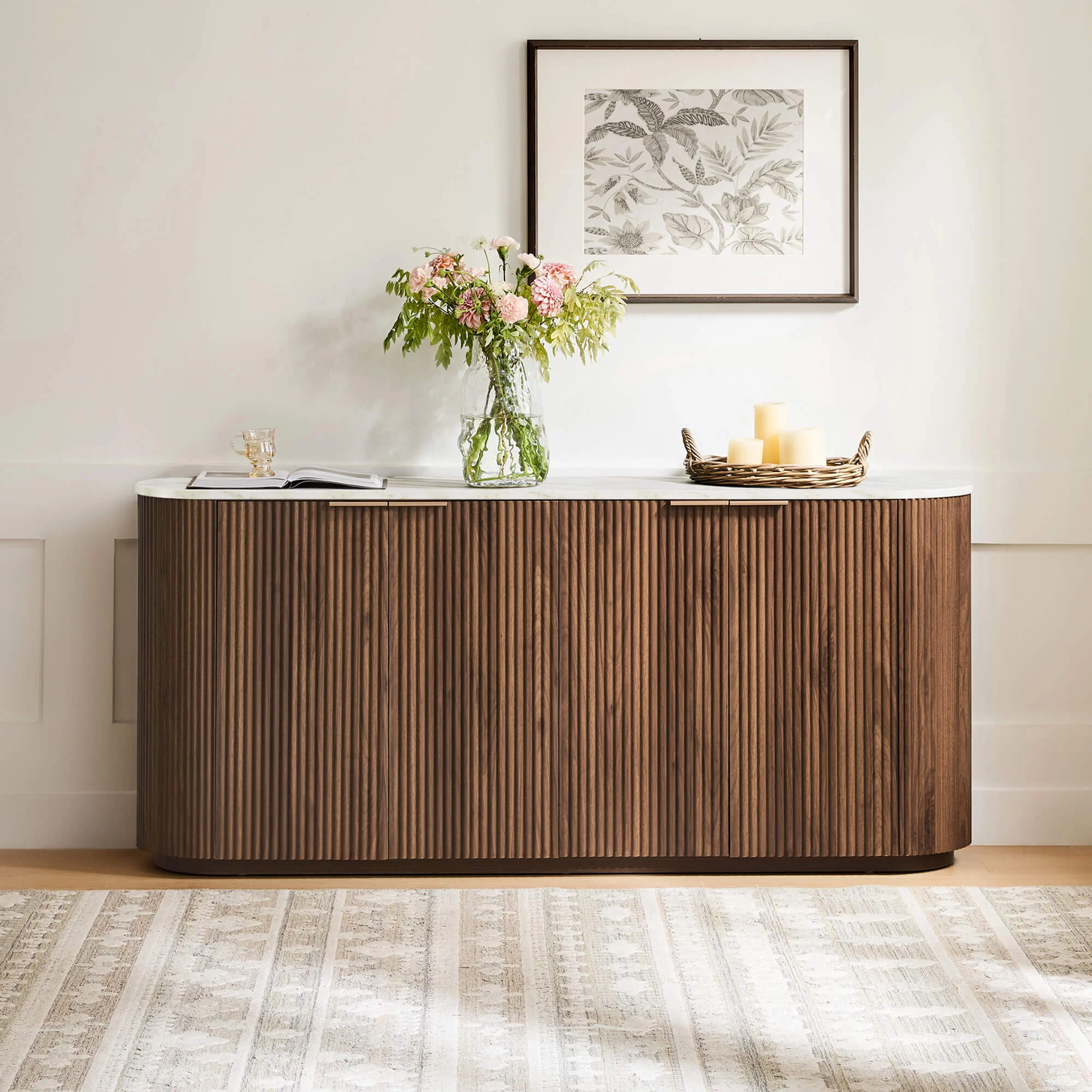 70" Bowen Fluted Wood Sideboard - Image 41