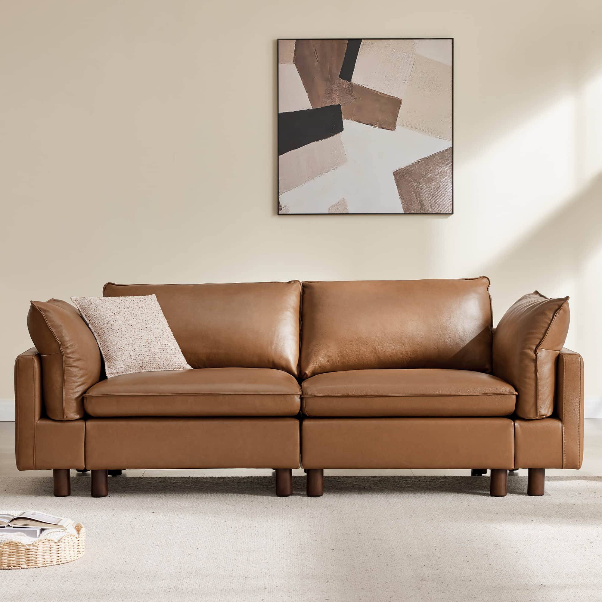 Brendon Modular 2-Seat Sofa with Wood Leg - Image 5