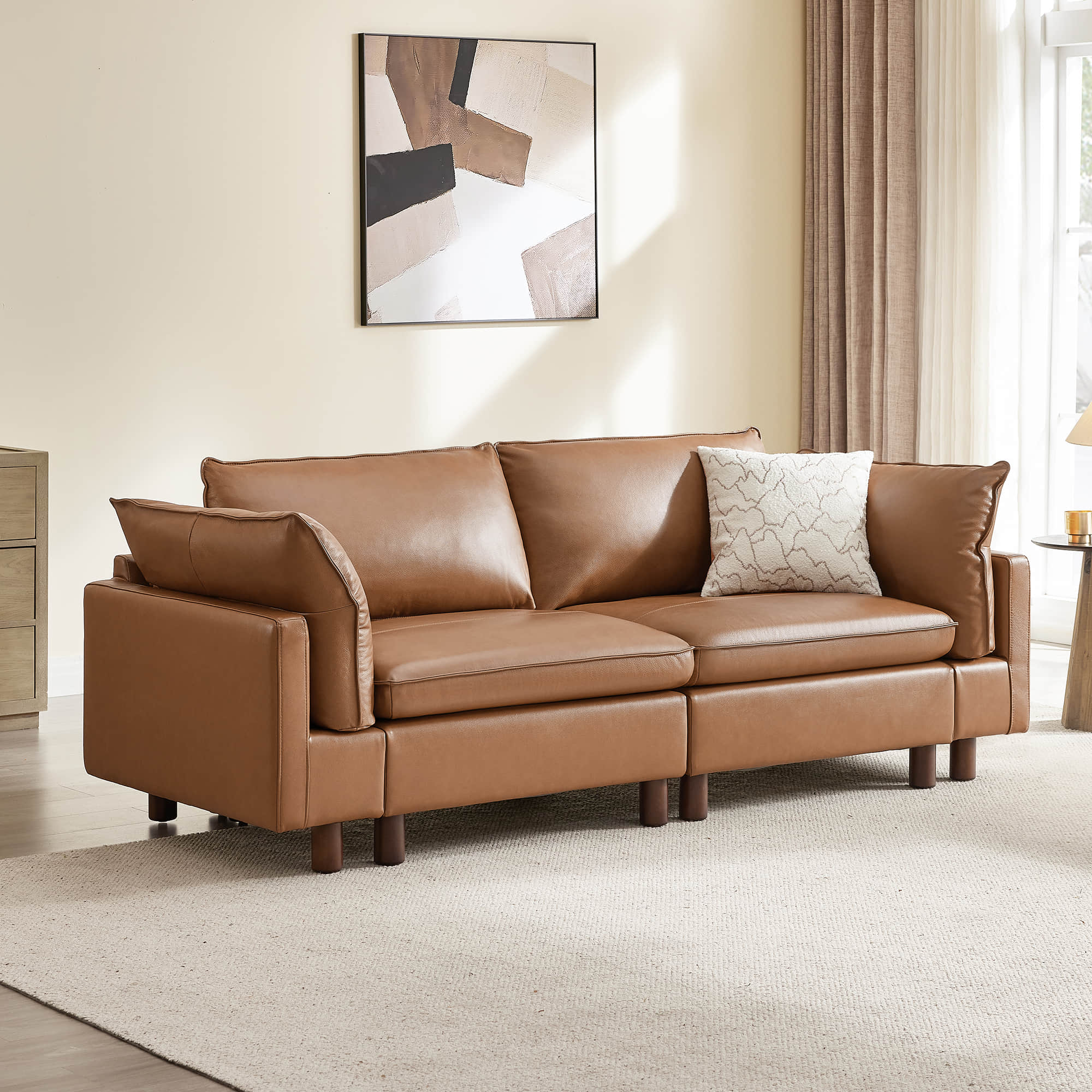 Brendon Modular 2-Seat Sofa with Wood Leg - Image 6