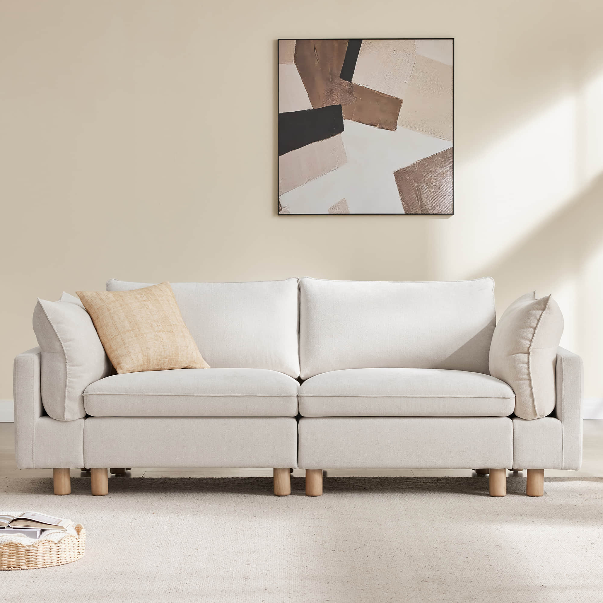 Brendon Modular 2-Seat Sofa with Wood Leg - Image 7