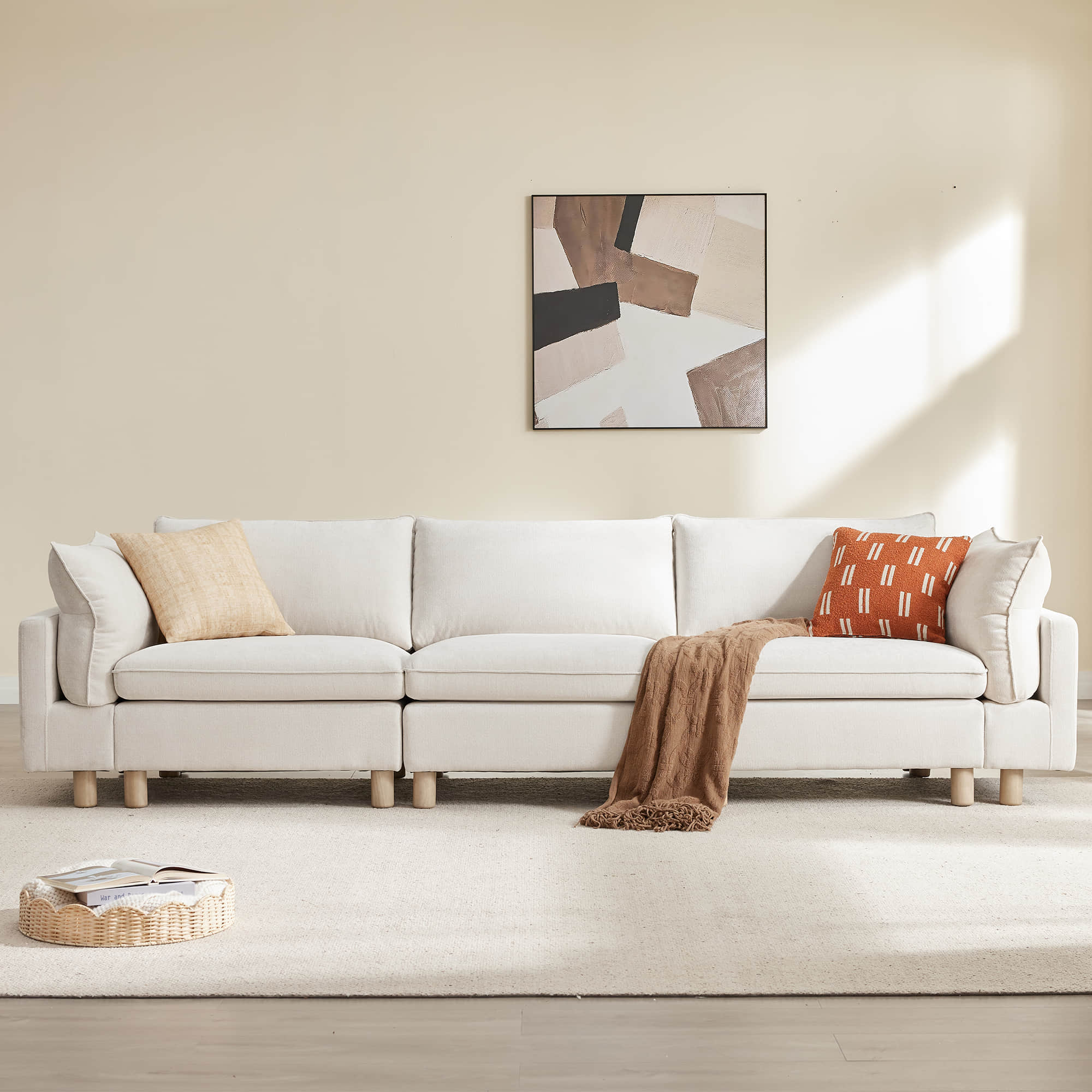 Brendon Modular 3-Seat Sofa with Wood Leg - Image 5