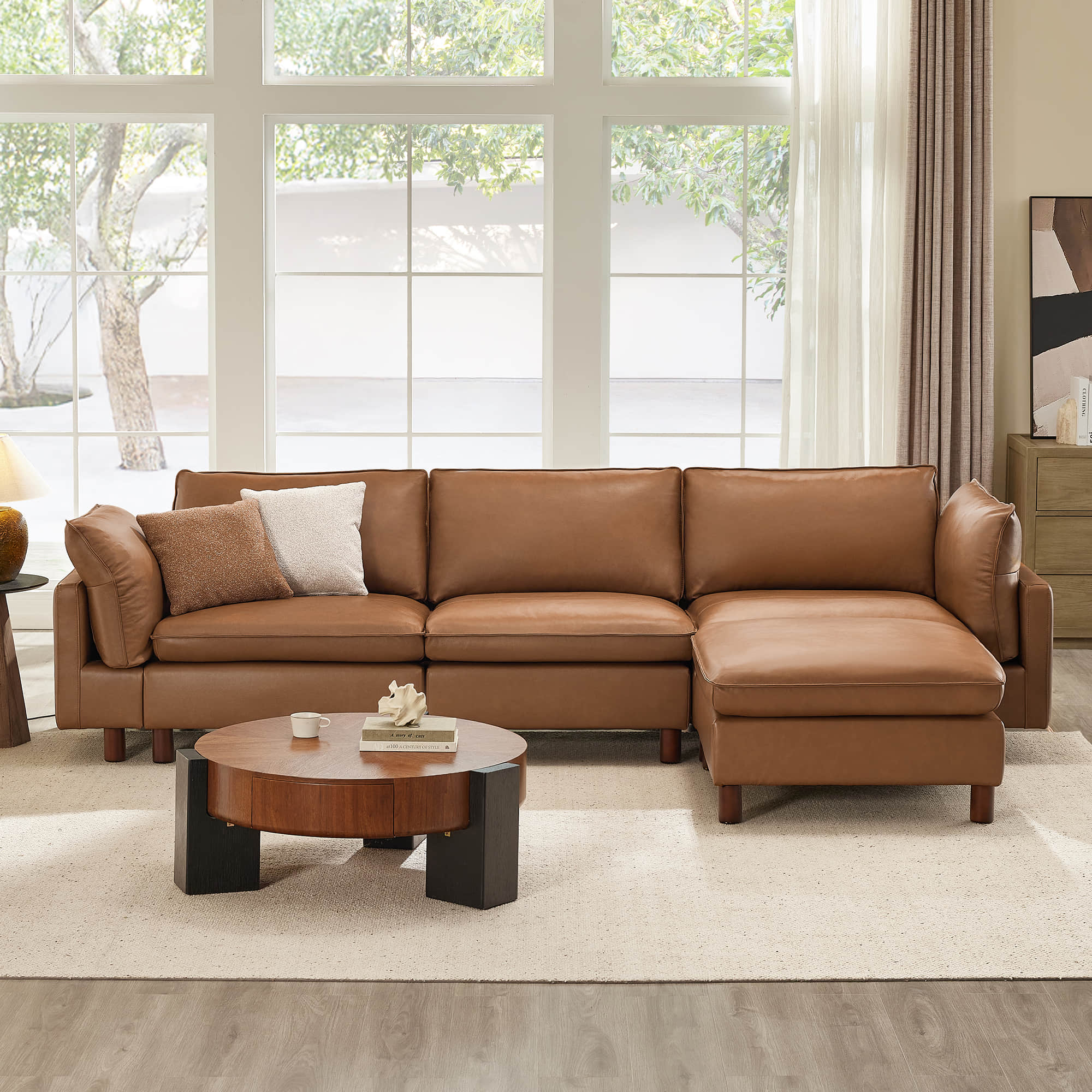 Brendon Modular 4-Seat Sectional Sofa with Wood Leg - Image 9