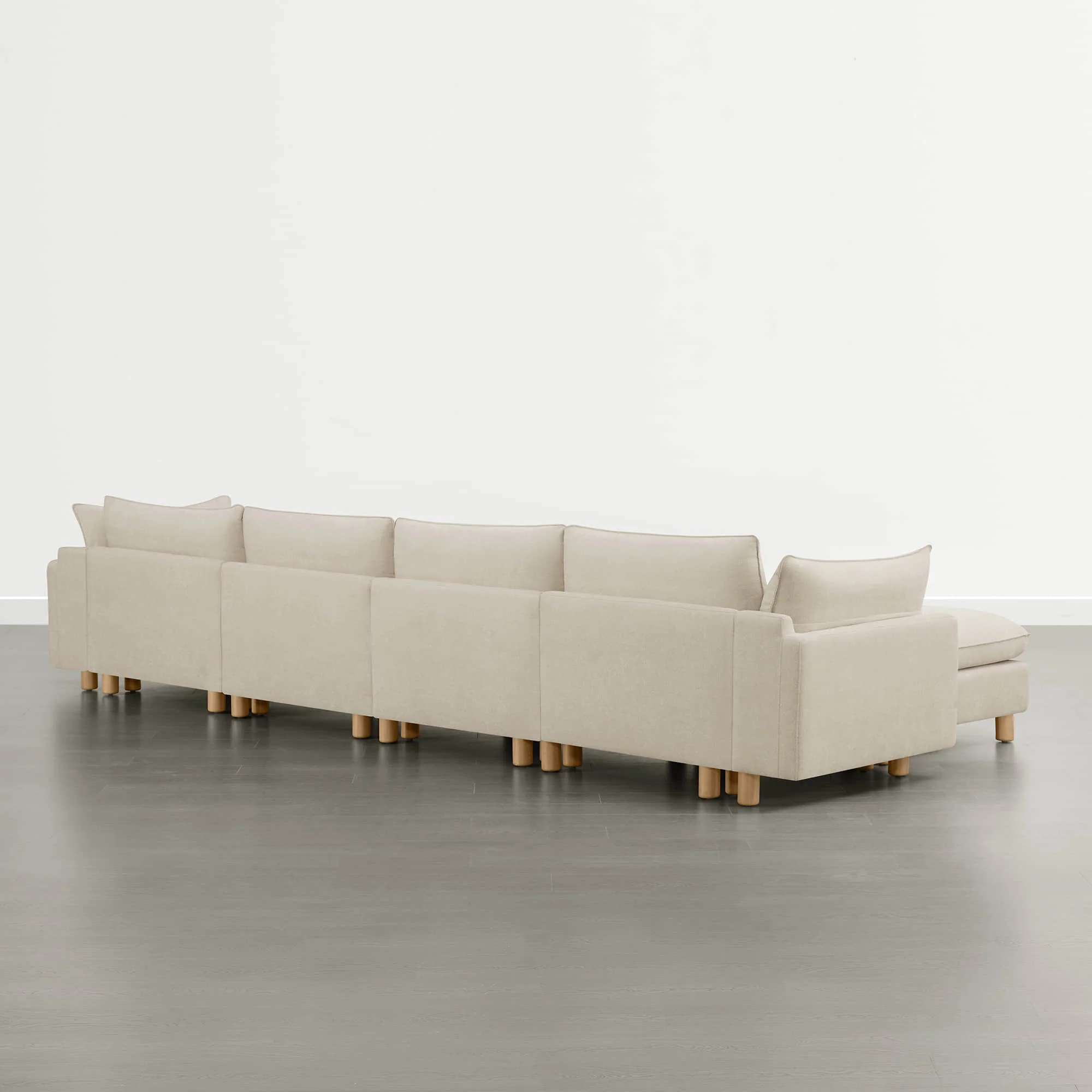 Brendon Modular 6-Seat Sectional Sofa with Wood Leg - Image 9