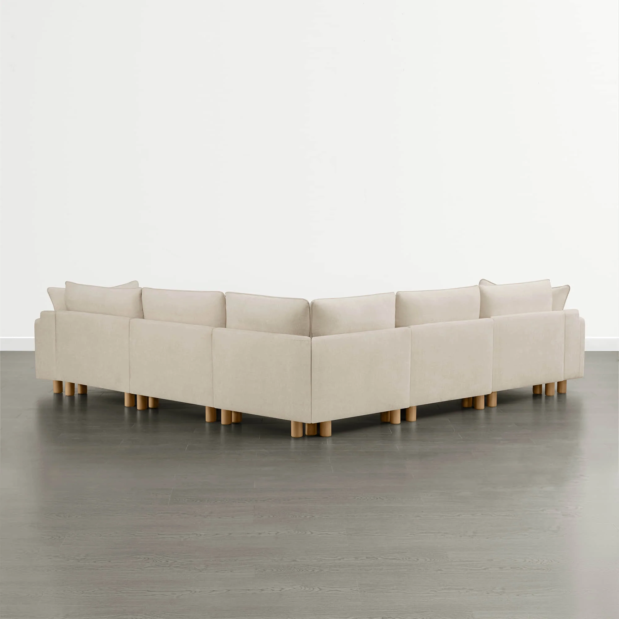 Brendon Modular Corner Sectional Sofa with Wood Leg - Image 11