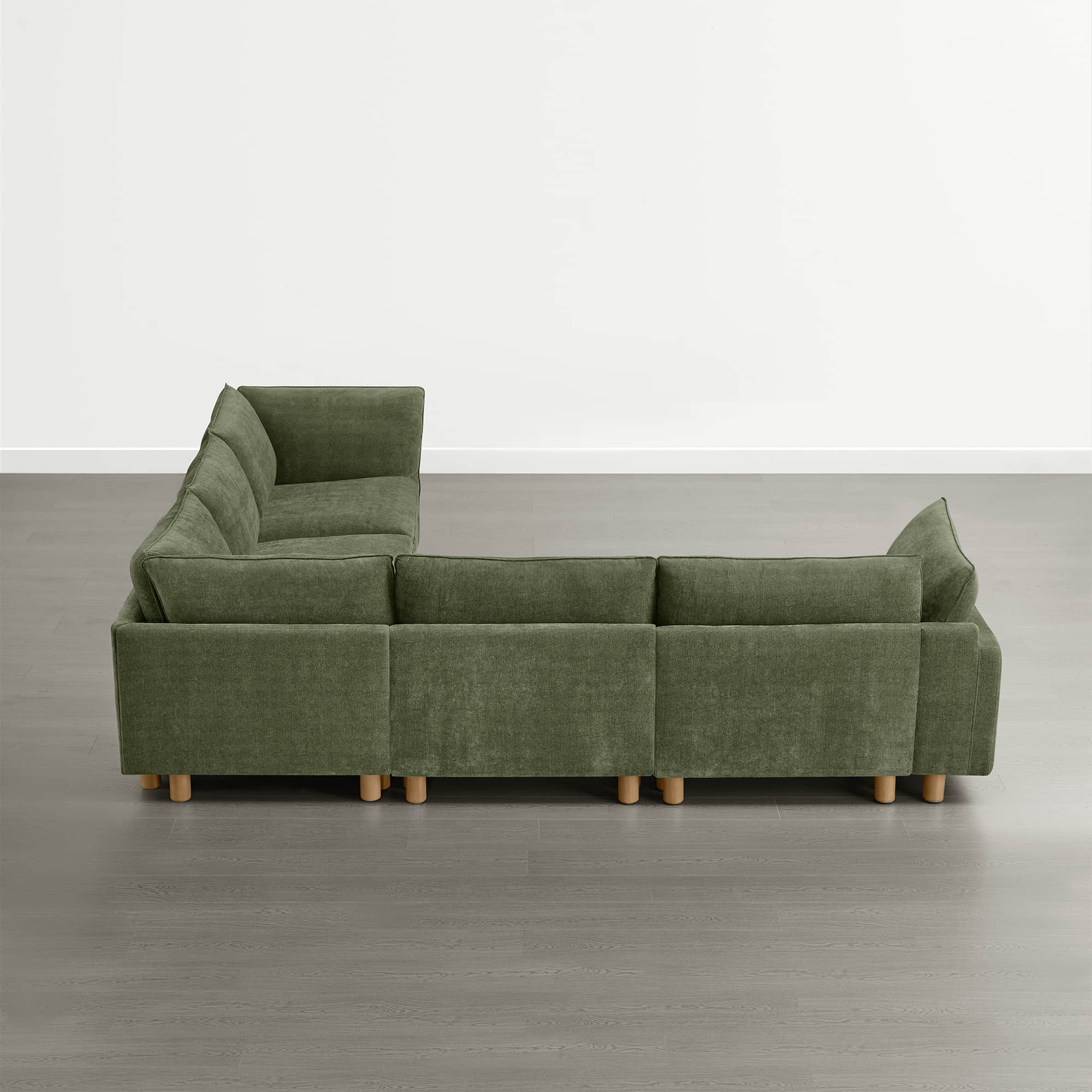Brendon Modular Corner Sectional Sofa with Wood Leg - Image 17