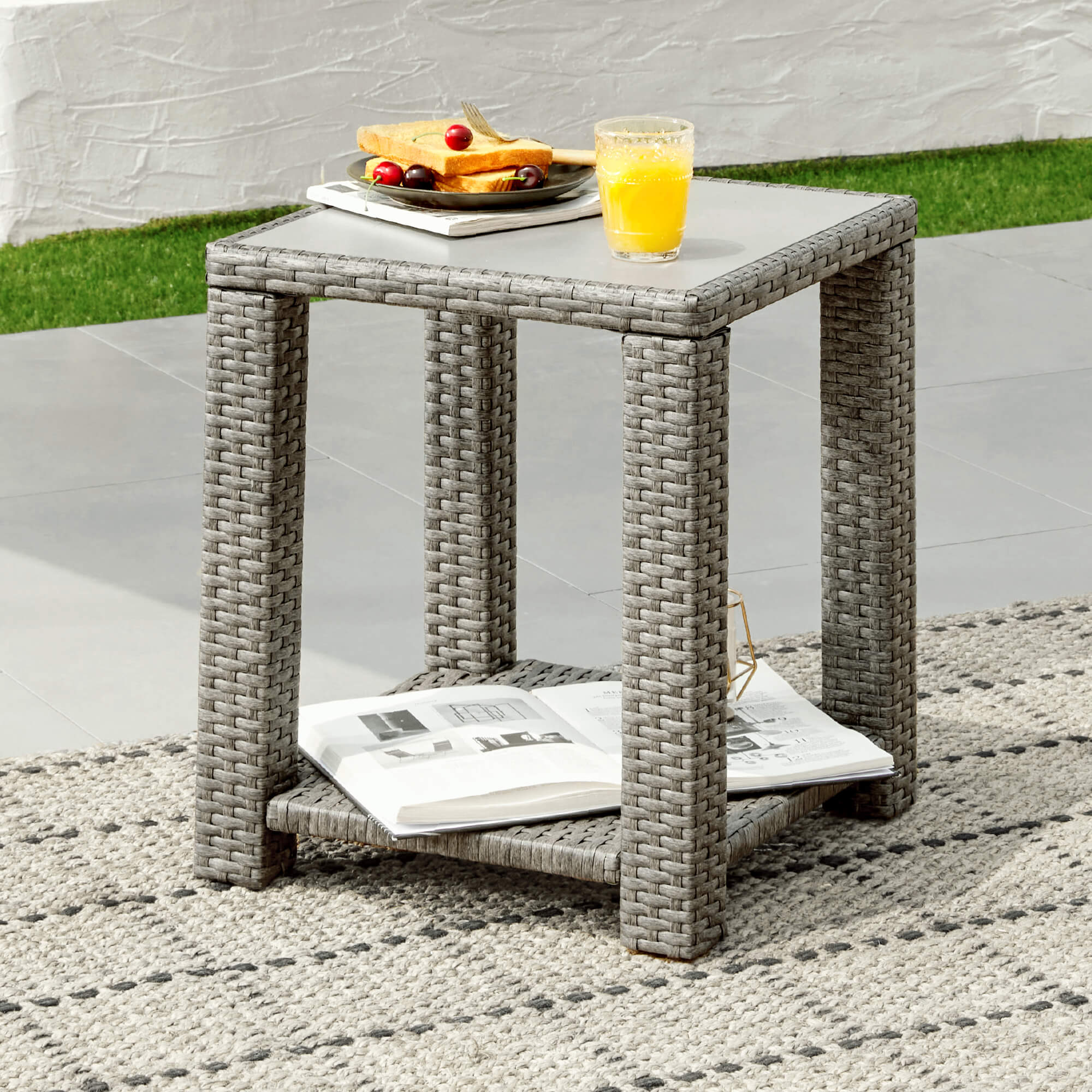 Calum Rattan Outdoor 5-Piece Patio Set - Image 73