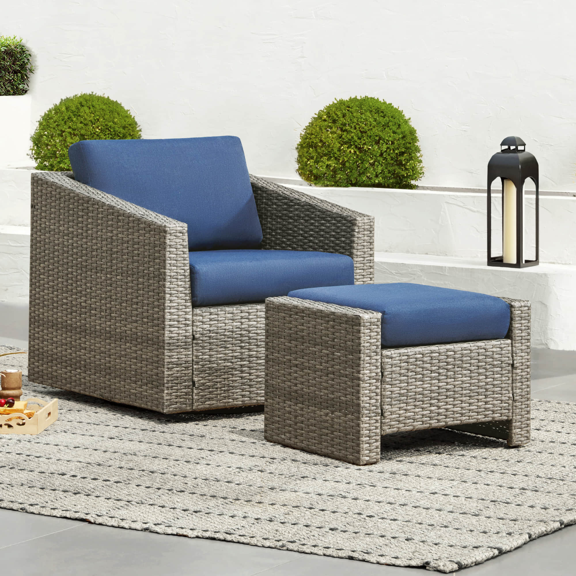 Calum Rattan Outdoor Ottoman - Image 25