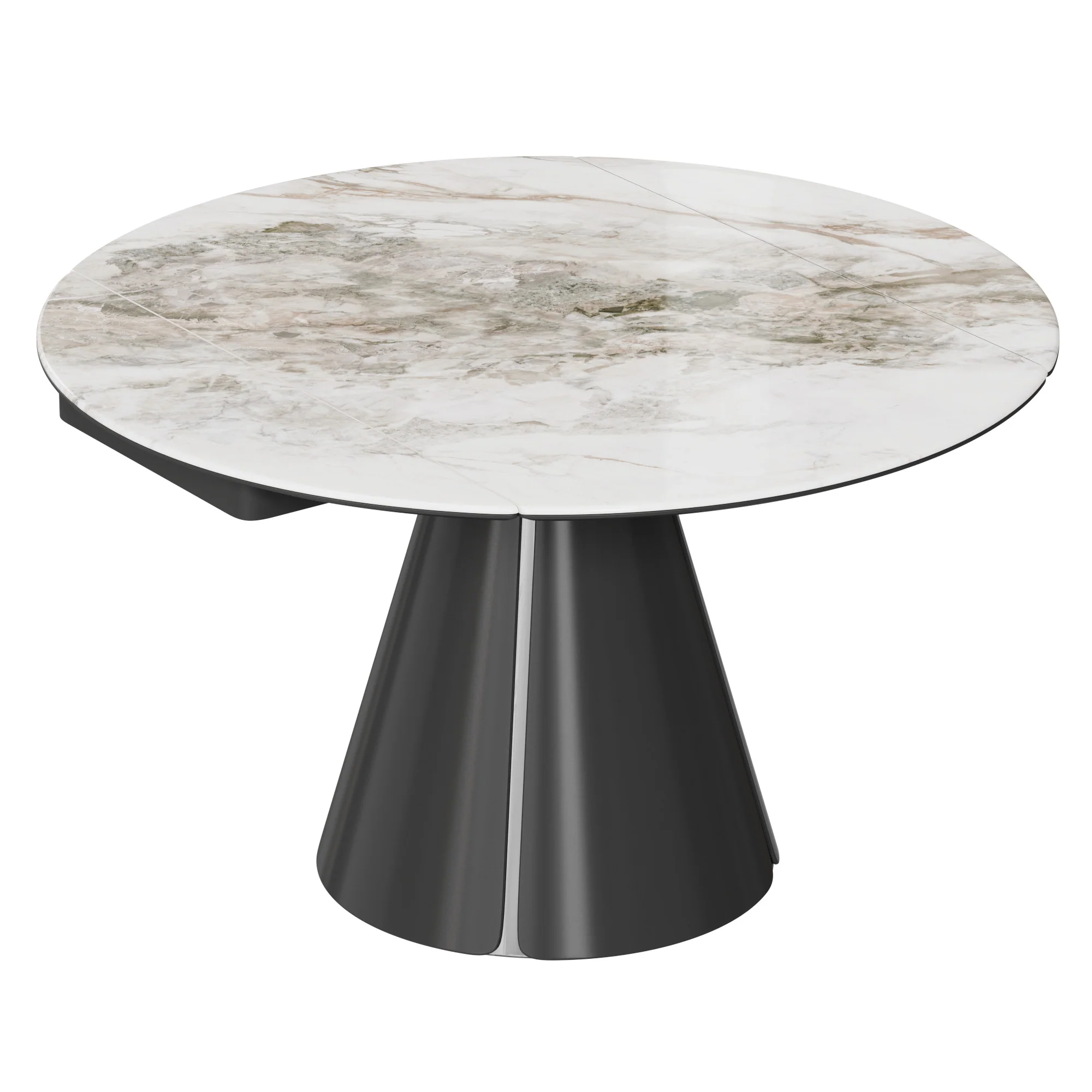 Camila Round Extendable Sintered Stone Dining Table,33.4"-51.1" - Image 5