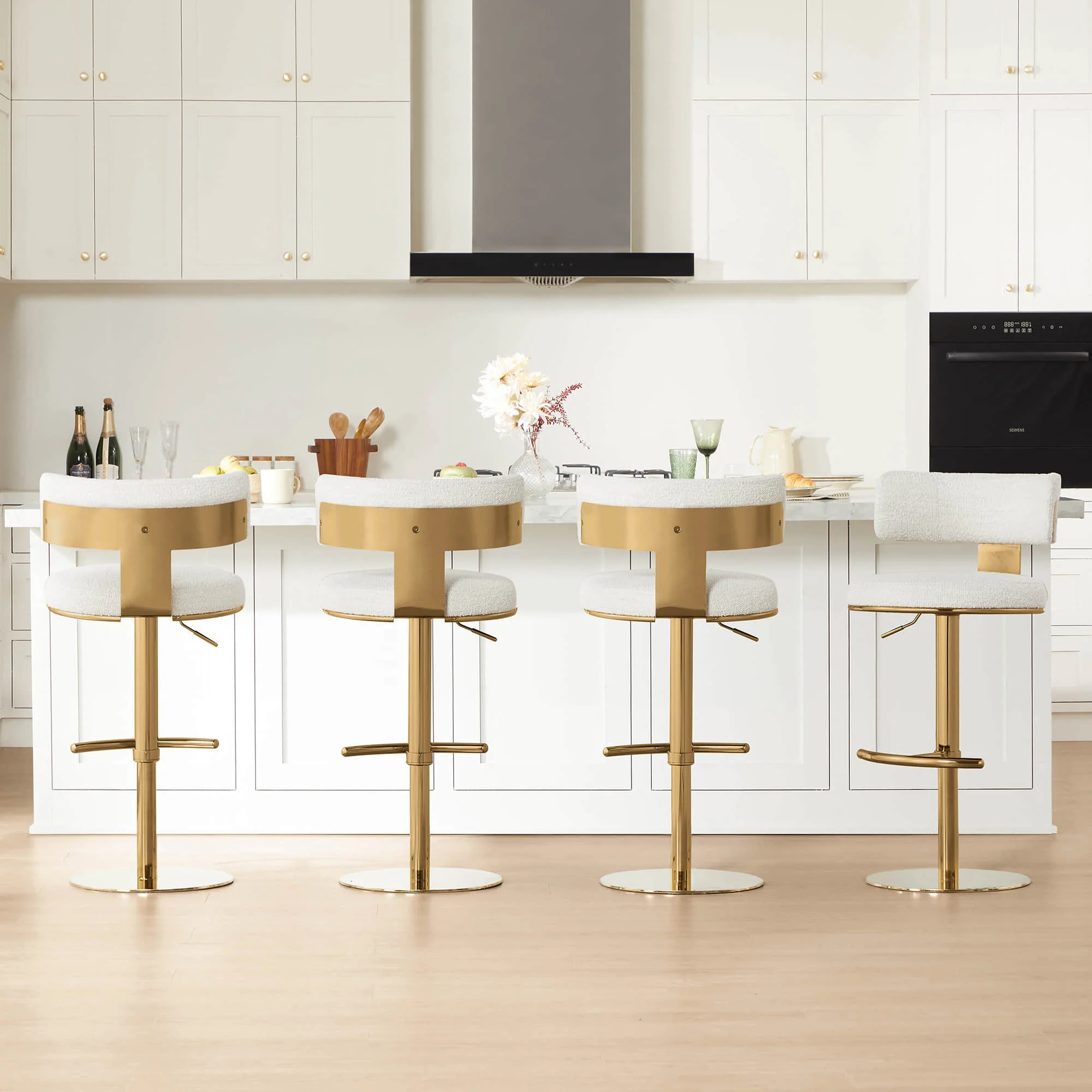 Cayla Modern Adjustable Height Swivel Barstool - Image 17