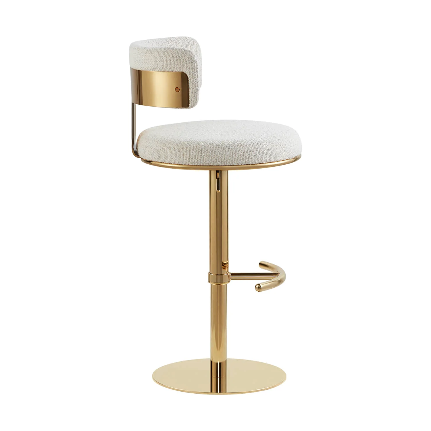 Cayla Modern Adjustable Height Swivel Barstool - Image 25