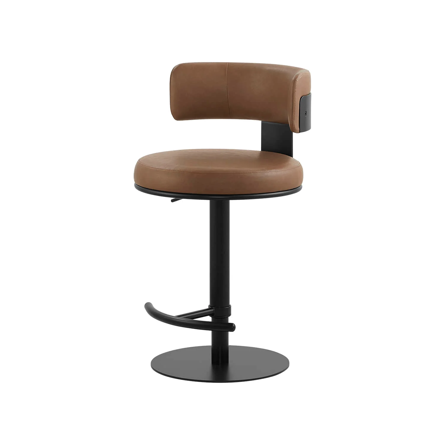 Cayla Modern Adjustable Height Swivel Barstool - Image 9