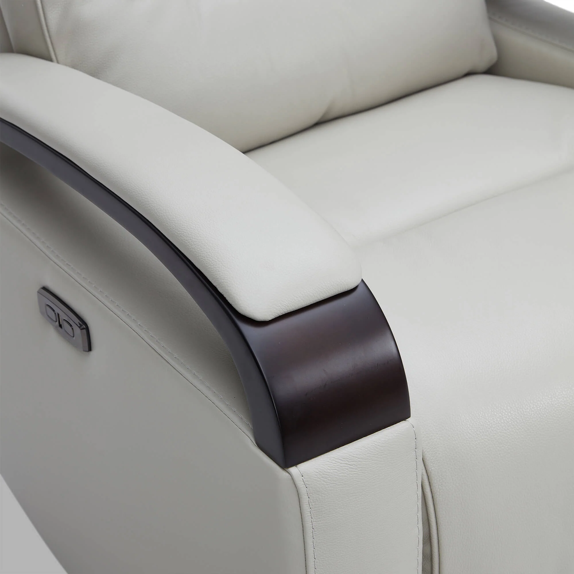 Gentry Leather Power Swivel Glider Recliner with Charging Port - Image 12
