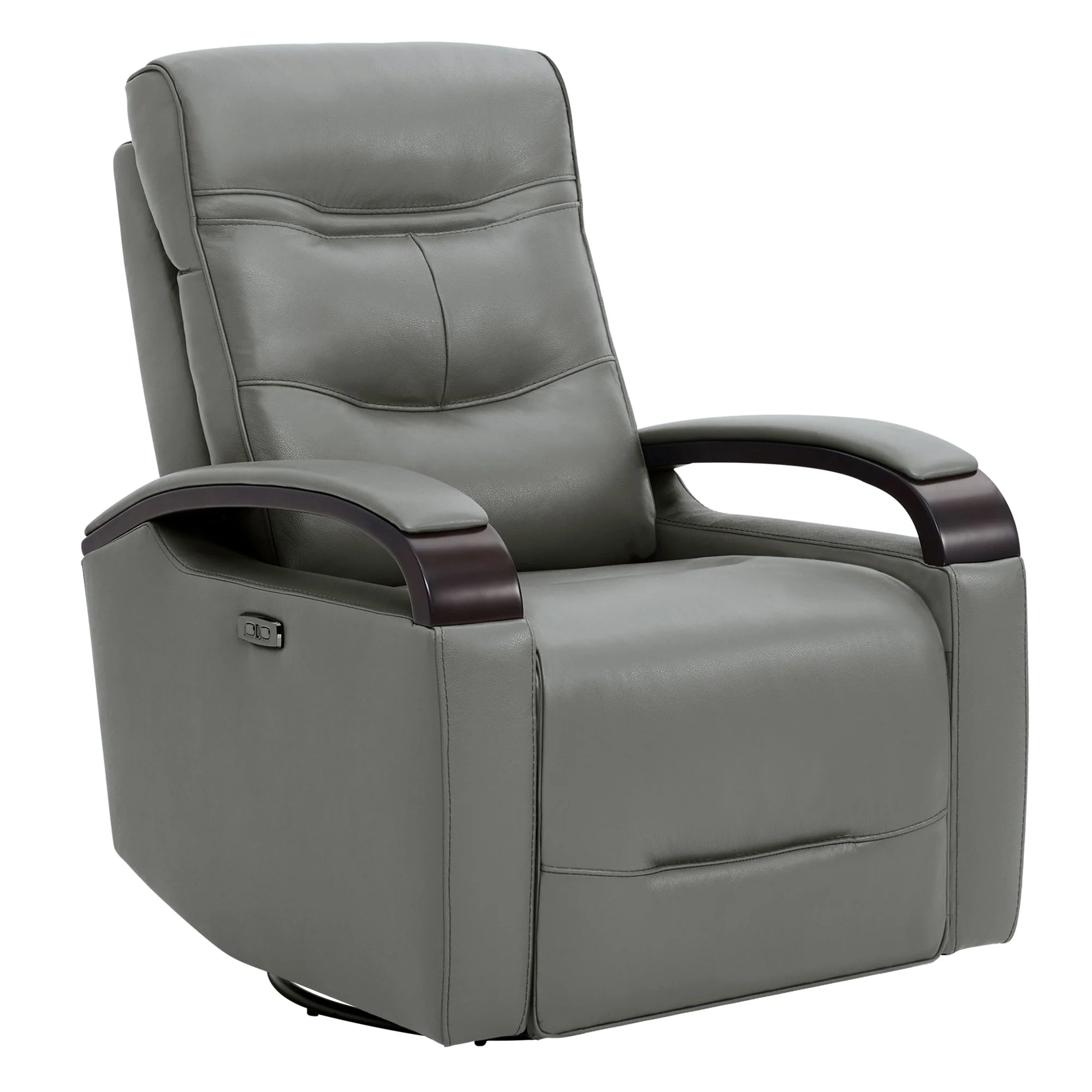 Gentry Leather Power Swivel Glider Recliner with Charging Port - Image 19