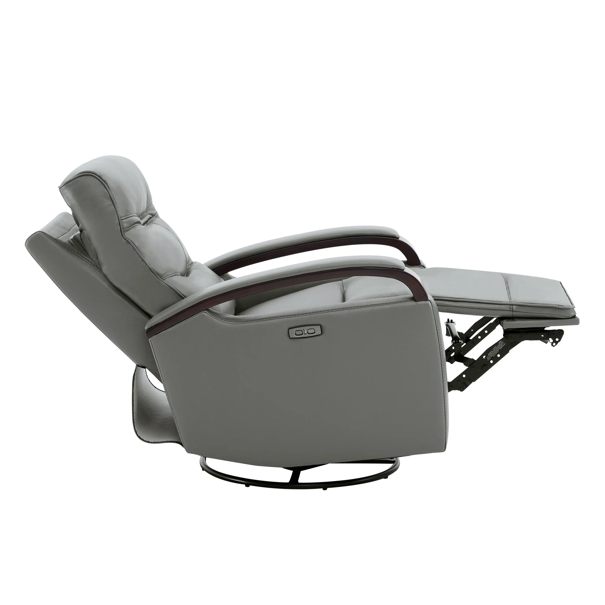 Gentry Leather Power Swivel Glider Recliner with Charging Port - Image 21