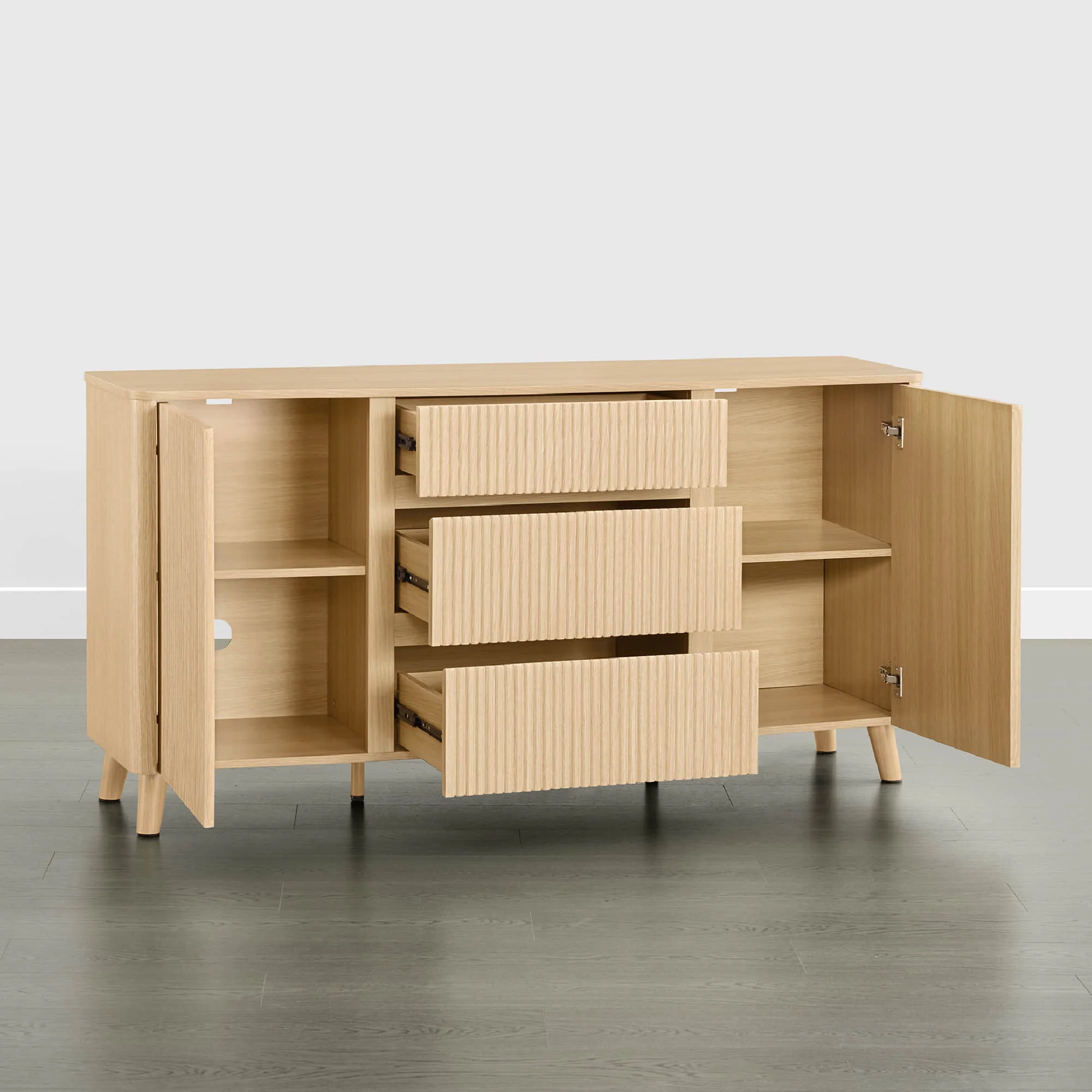 62" Clara Contemporary Wood Sideboard - Image 7