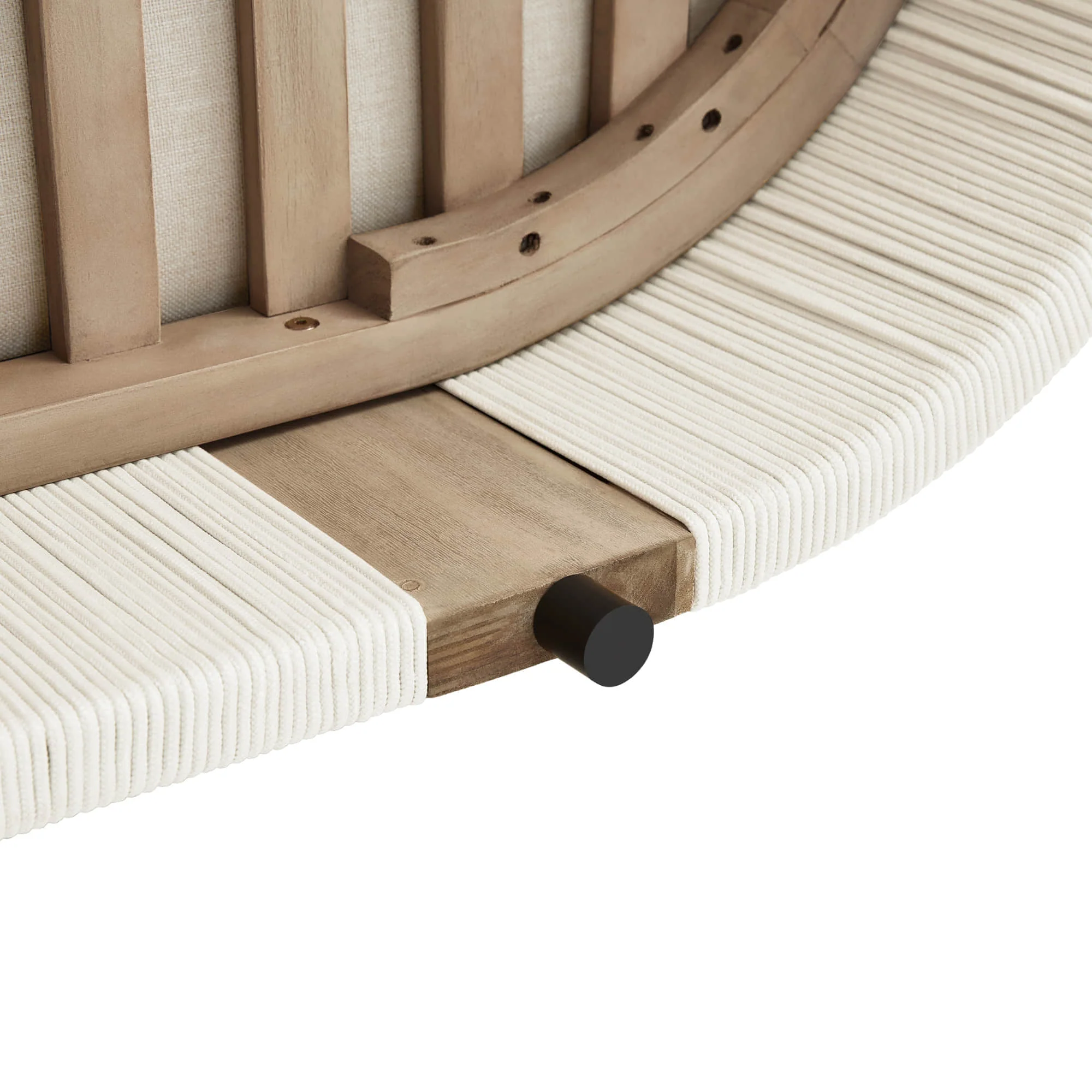 Clover Acacia Wood Rope Outdoor Fully-assembled 3-Seater Sofa - Image 11