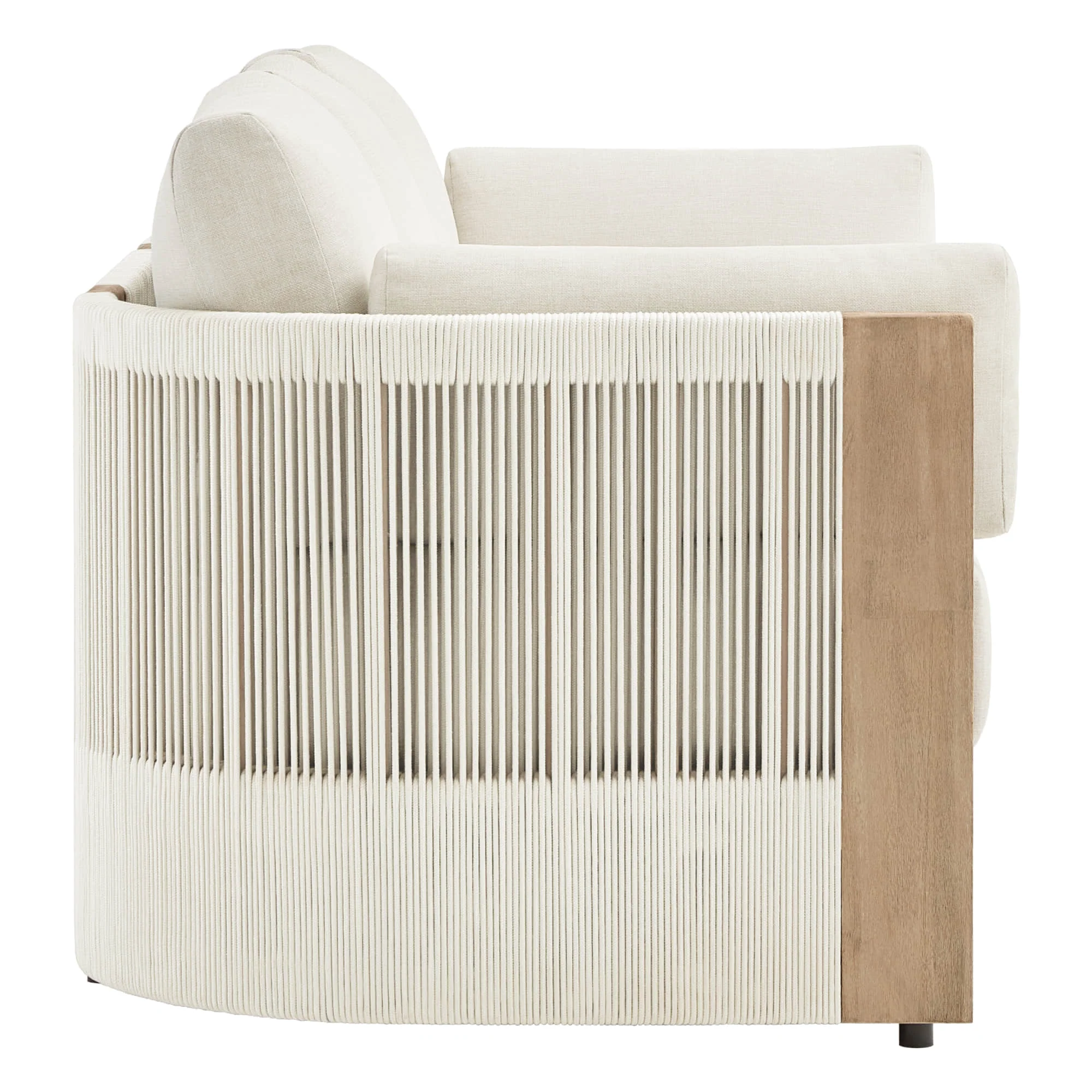 Clover Acacia Wood Rope Outdoor Fully-assembled 3-Seater Sofa - Image 13