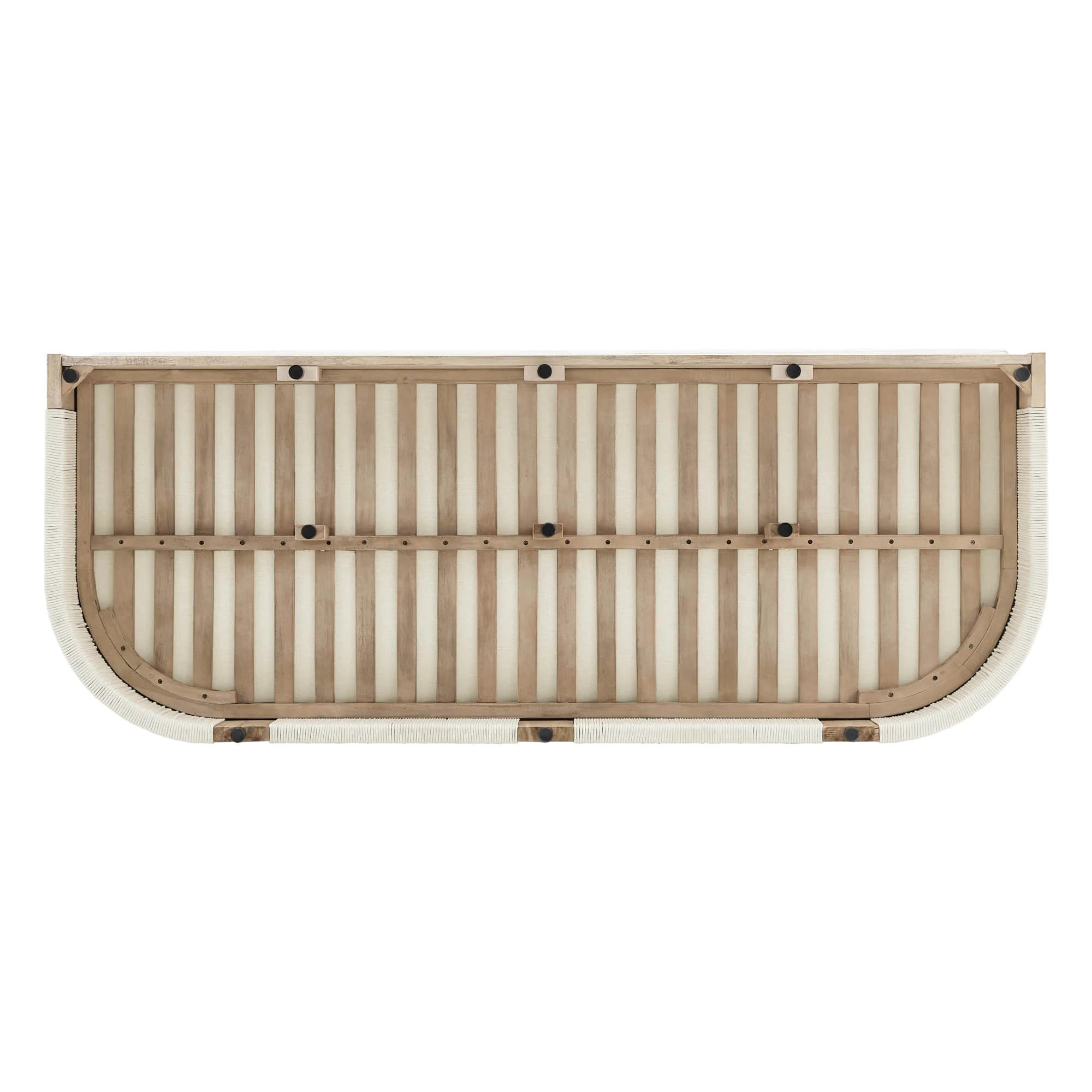 Clover Acacia Wood Rope Outdoor Fully-assembled 3-Seater Sofa - Image 14
