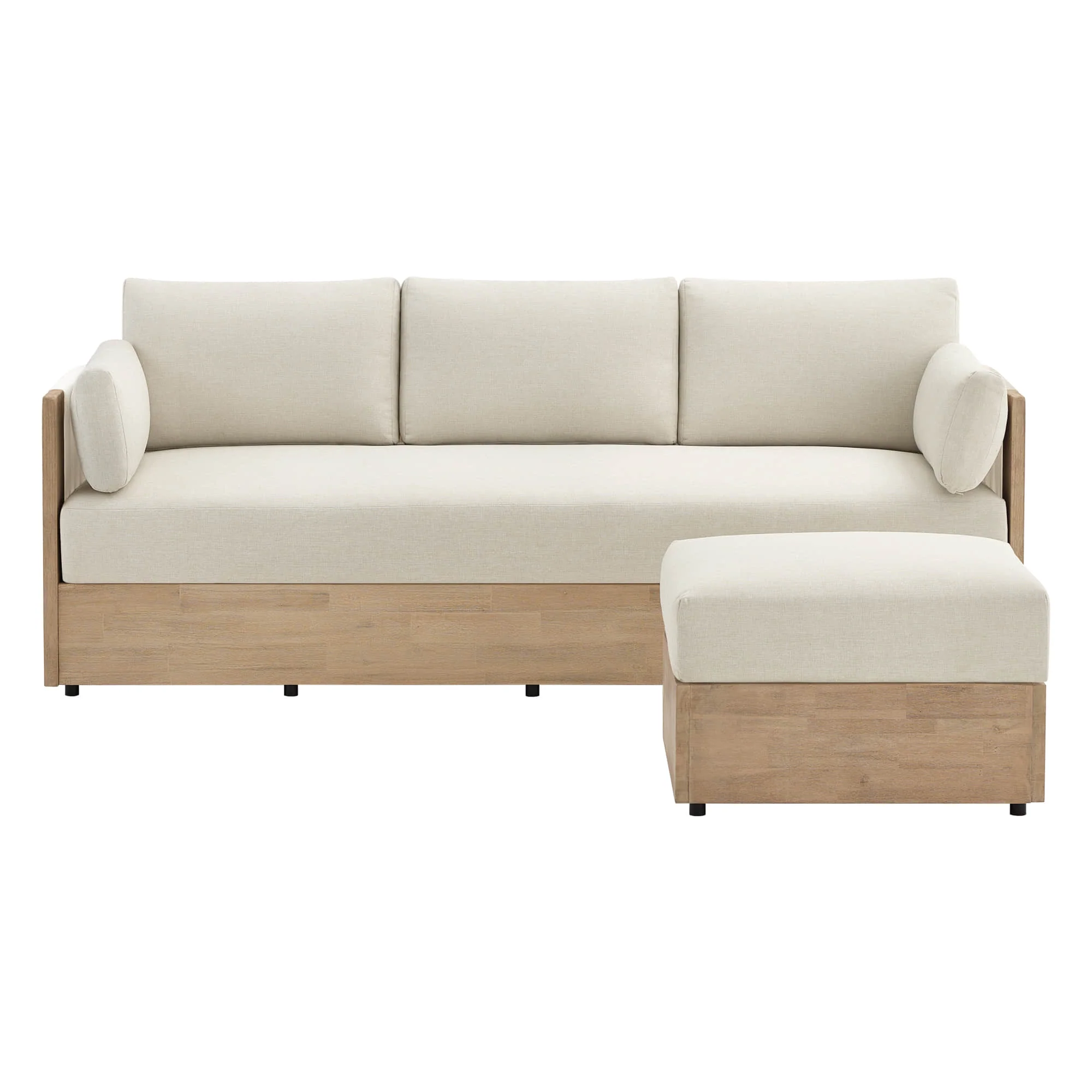 Clover Acacia Wood Rope Outdoor Fully-assembled 3-Seater Sofa - Image 17