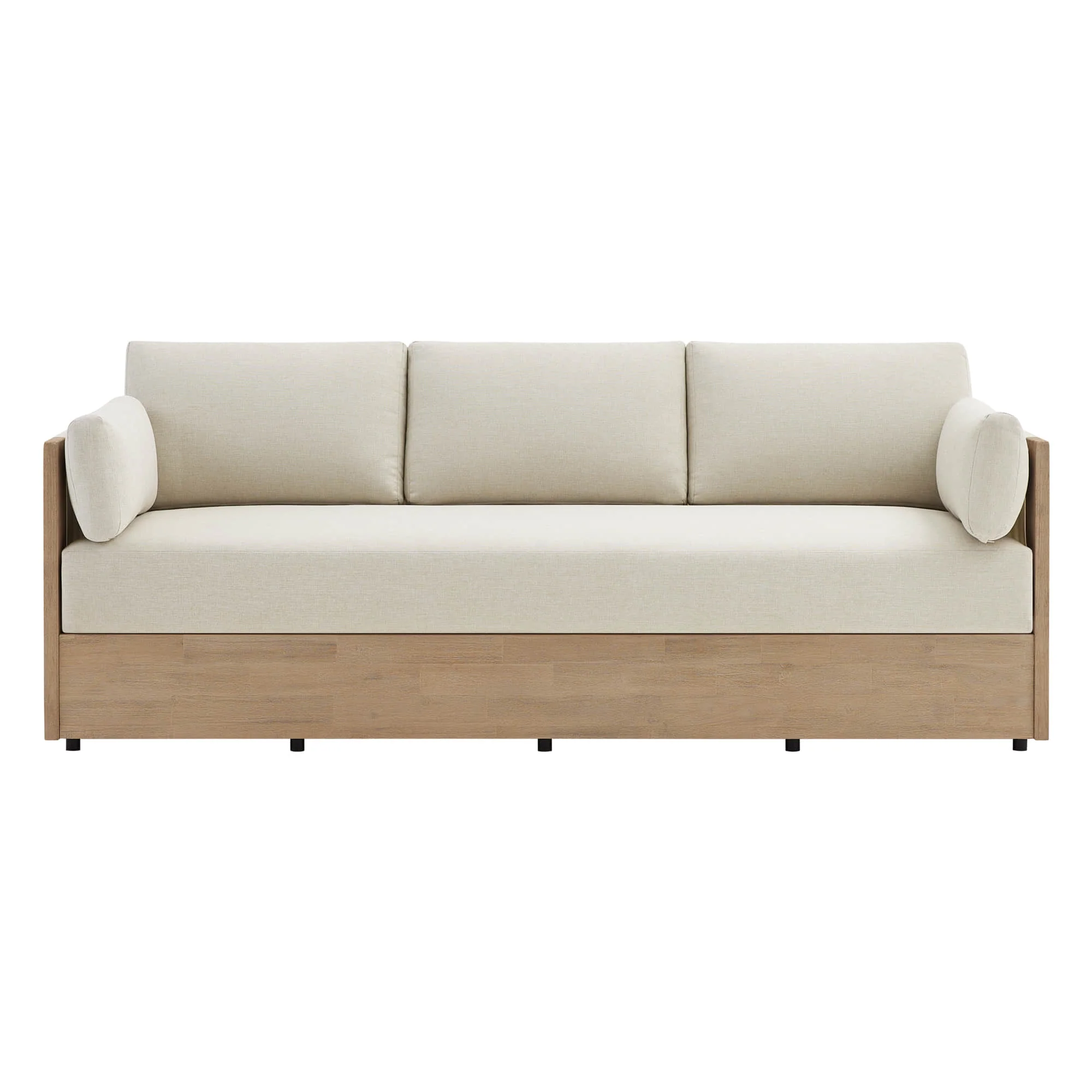 Clover Acacia Wood Rope Outdoor Fully-assembled 3-Seater Sofa - Image 6