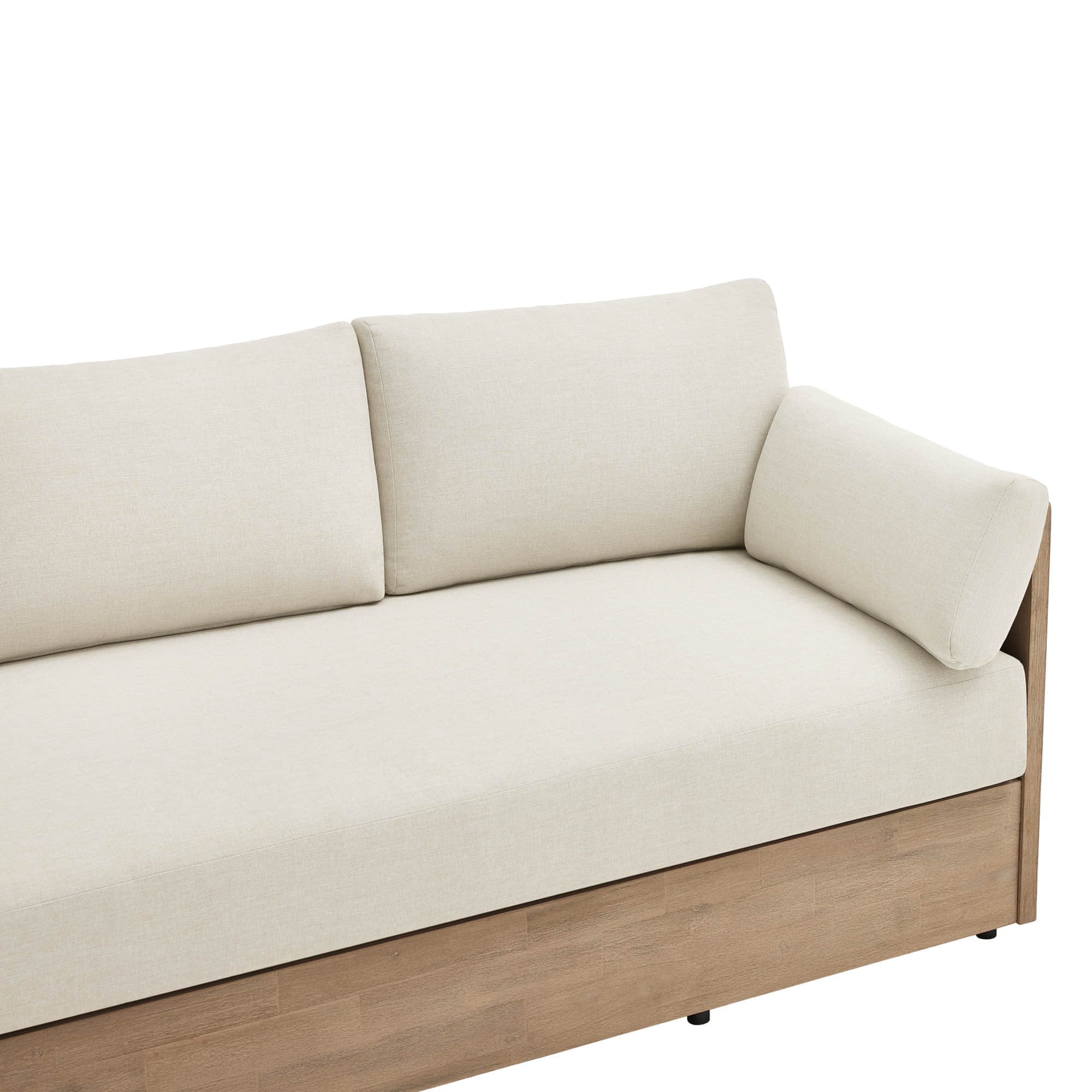 Clover Acacia Wood Rope Outdoor Fully-assembled 3-Seater Sofa - Image 7