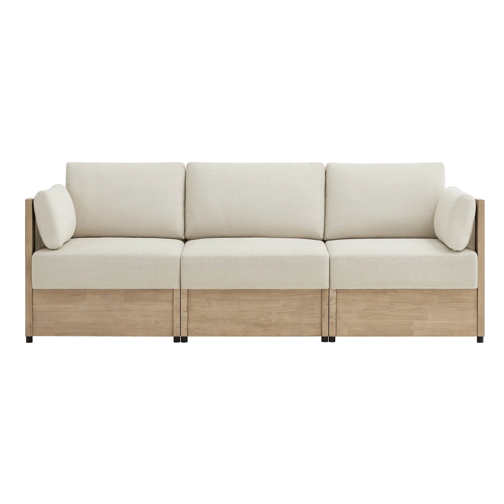 Clover Acacia Wood Rope Outdoor Modular Sofa Set - Image 9